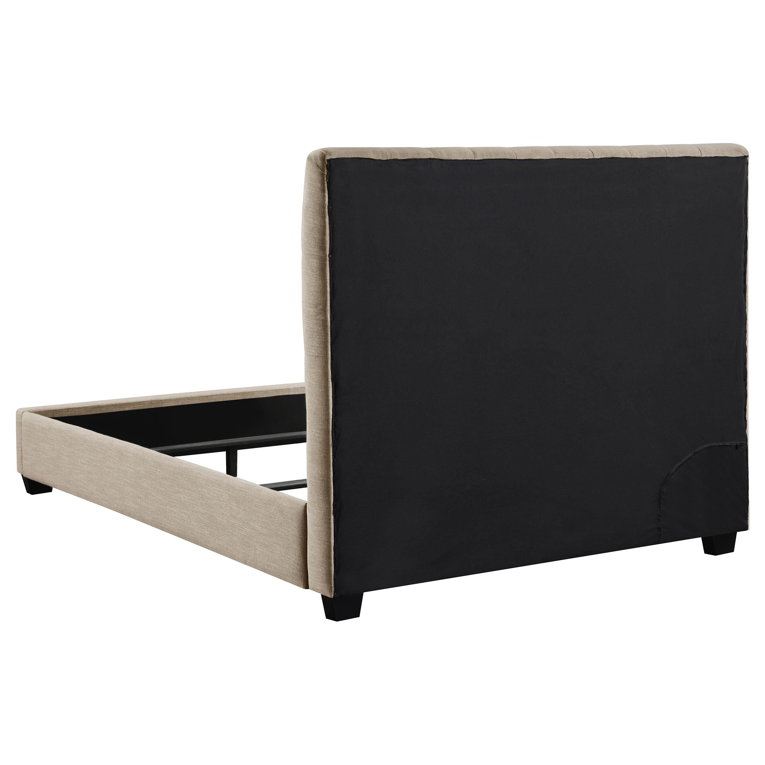 Coaster Furniture Chloe 300007Q Upholstered Queen Panel Bed - Oatmeal - Image 3