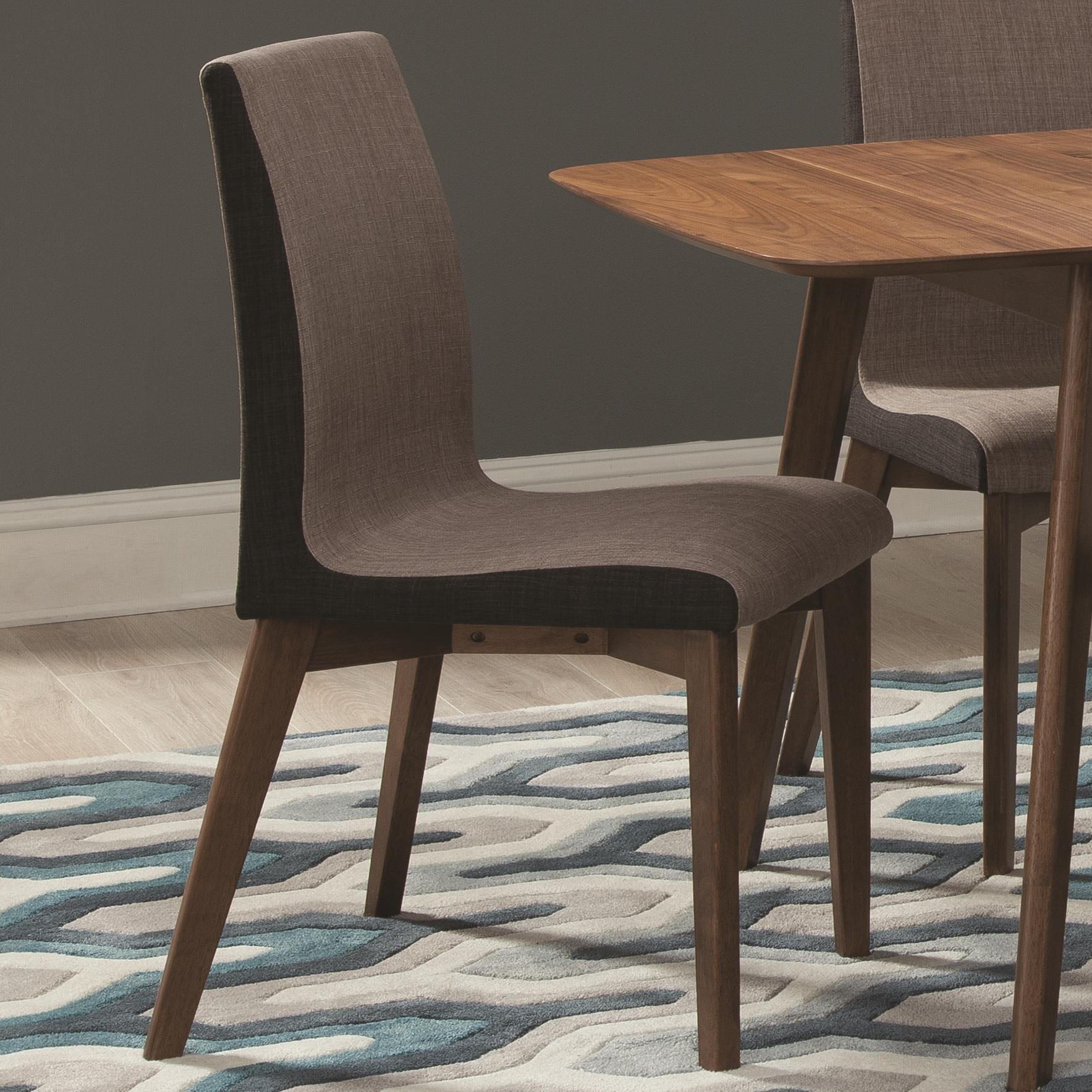 Coaster Furniture Redbridge 106592 Upholstered Dining Side Chair - Walnut (Set of 2) - Image 3