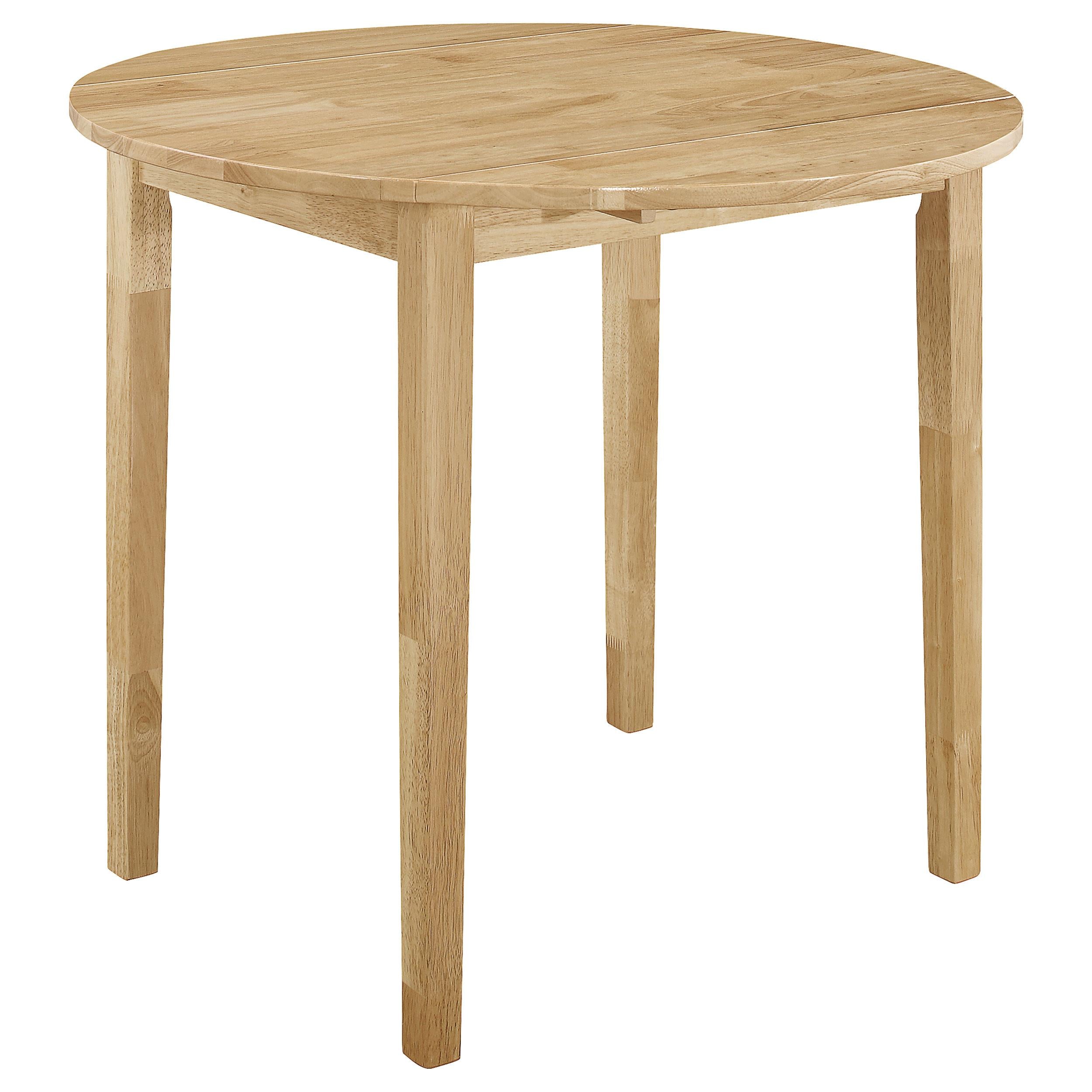 Coaster Furniture Bucknell 130006 3-piece Round Drop Leaf Dining Table Set - Natural - Image 1