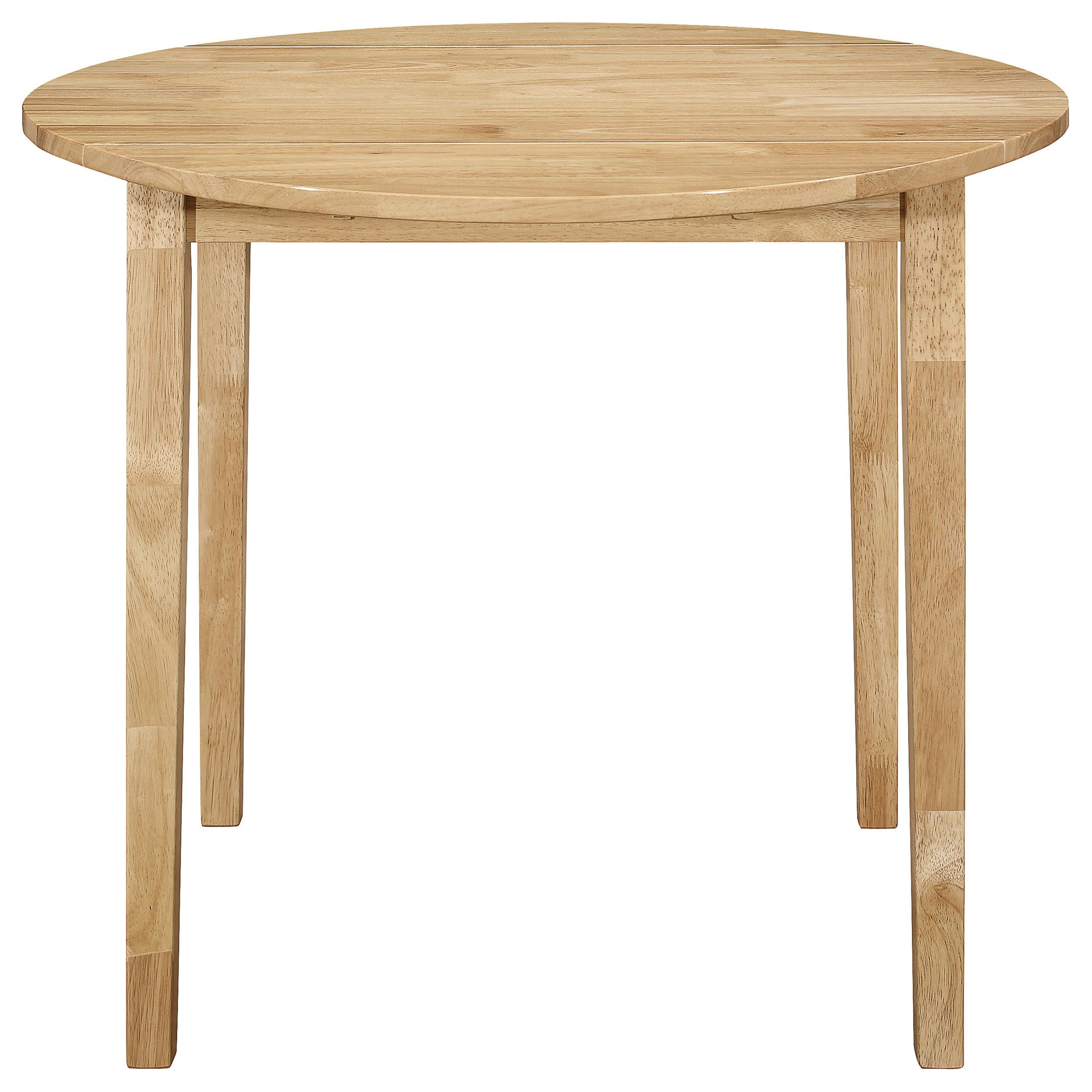 Coaster Furniture Bucknell 130006 3-piece Round Drop Leaf Dining Table Set - Natural - Image 2
