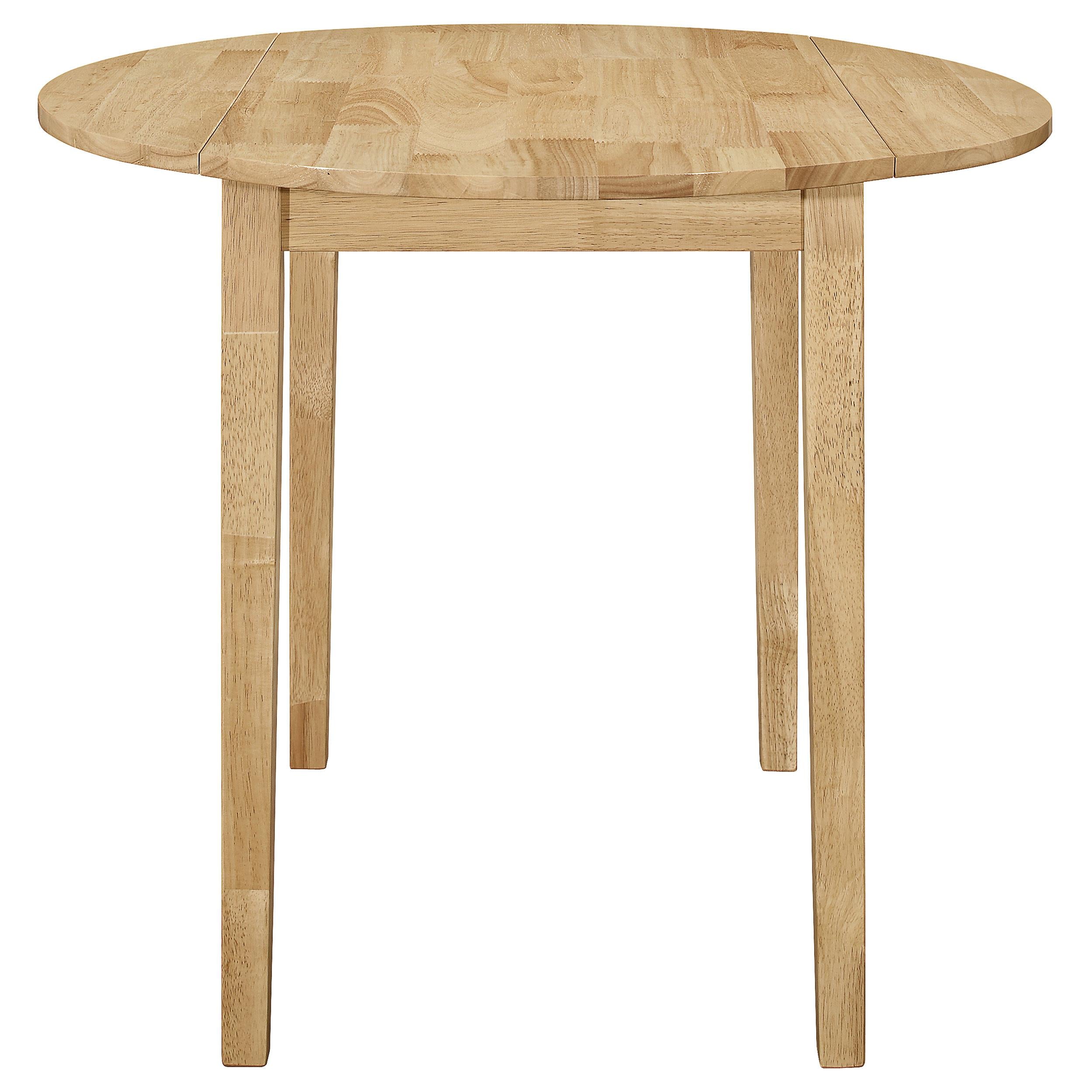 Coaster Furniture Bucknell 130006 3-piece Round Drop Leaf Dining Table Set - Natural - Image 3