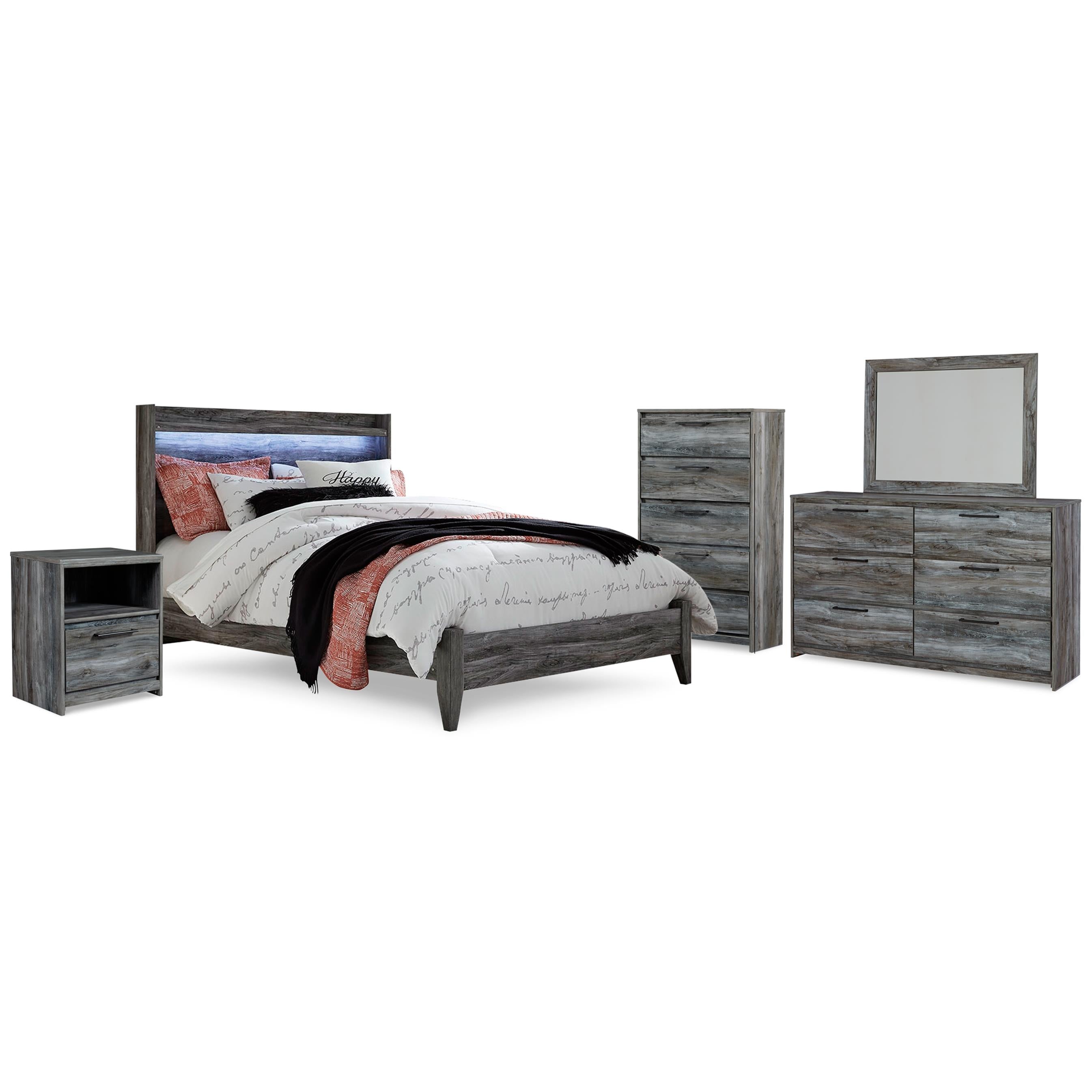 Signature Design by Ashley Baystorm B221B56 6 pc Queen Panel Bedroom Set - Image 1