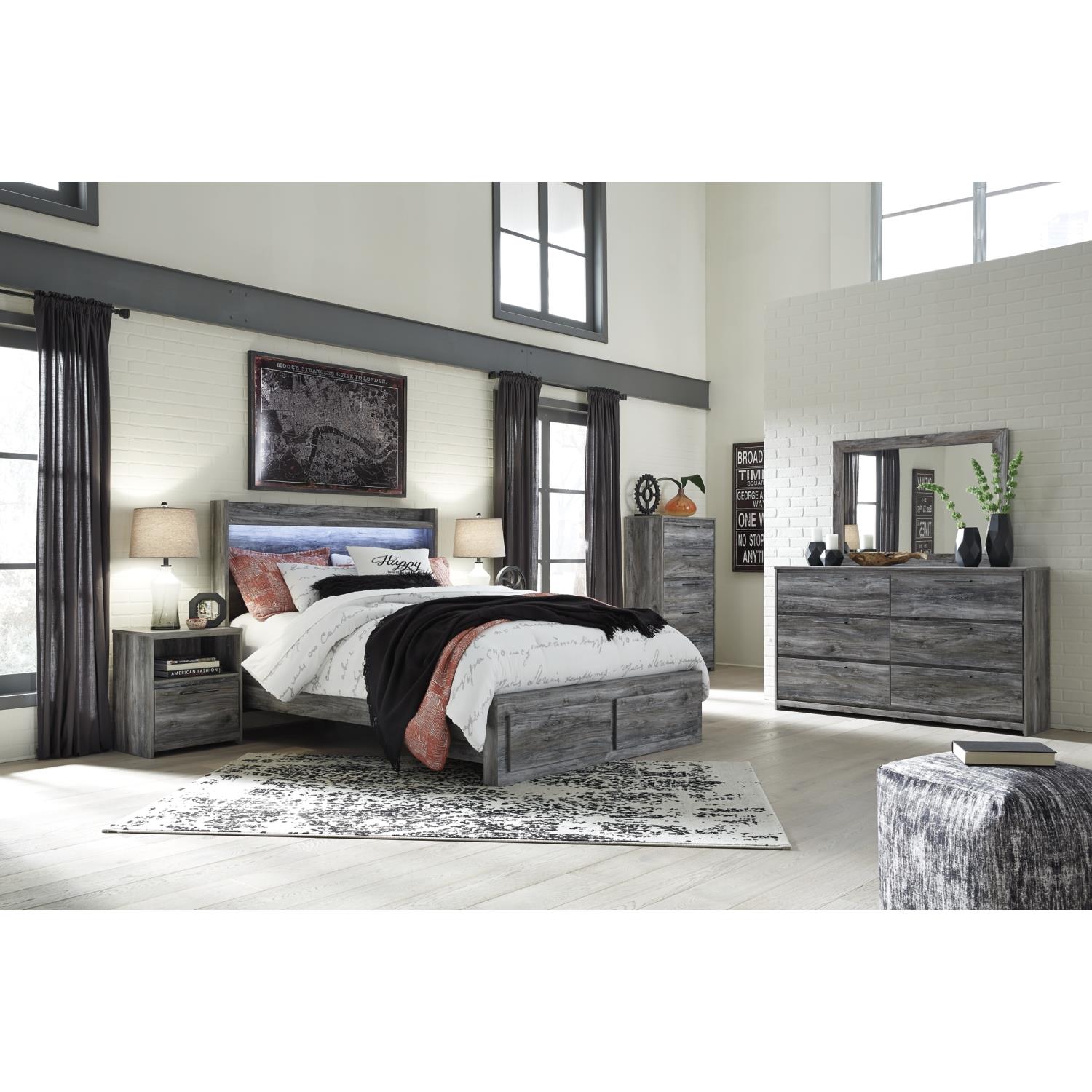 Signature Design by Ashley Baystorm B221B57 9 pc Queen Panel Bedroom Set - Image 1