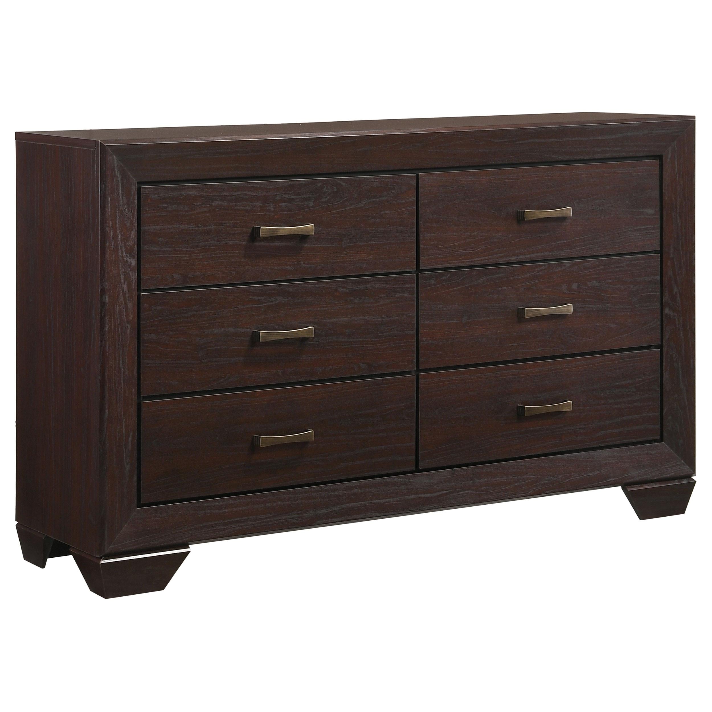 Coaster Furniture Kauffman 204393 6-Drawer Dresser - Dark Cocoa - Image 1