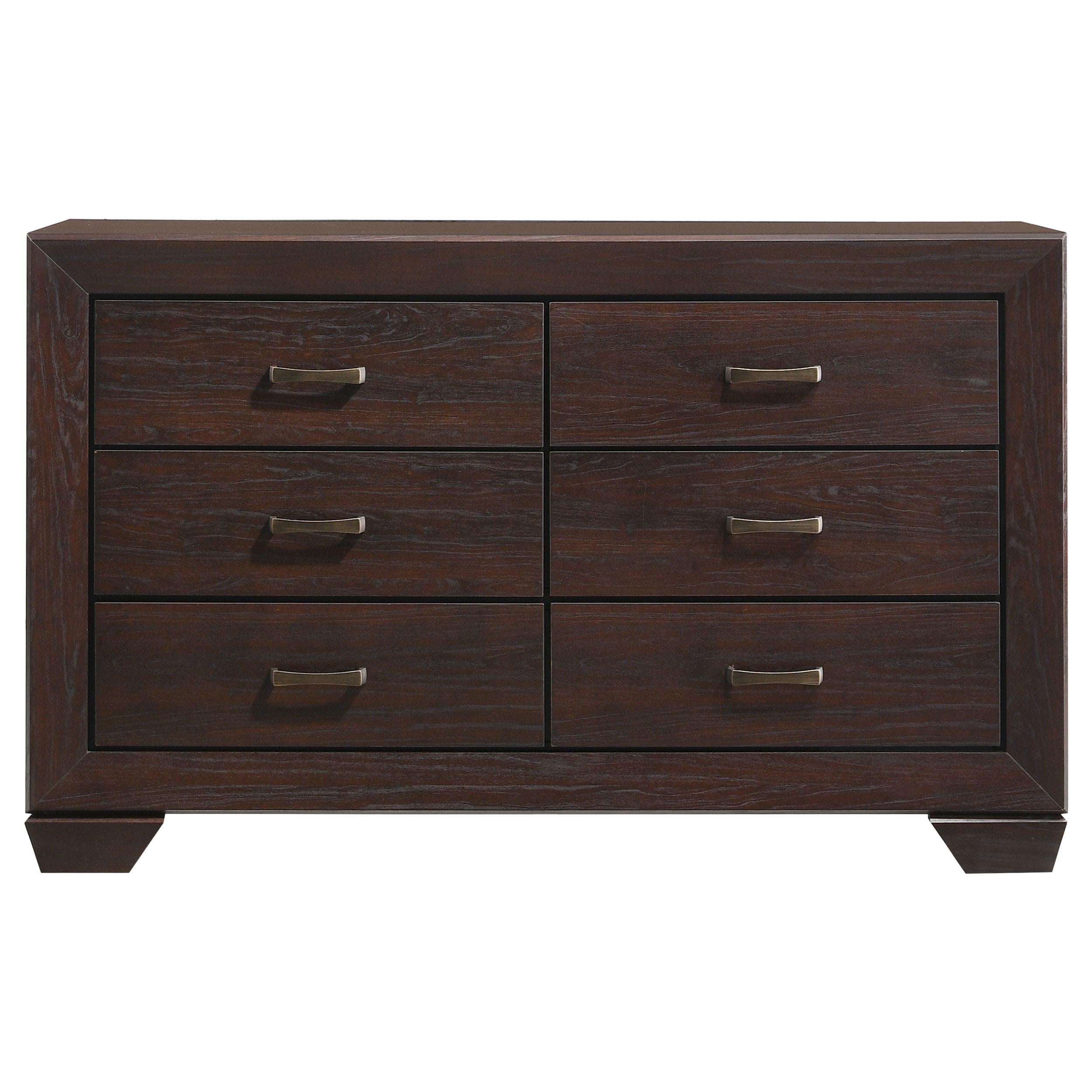 Coaster Furniture Kauffman 204393 6-Drawer Dresser - Dark Cocoa - Image 2