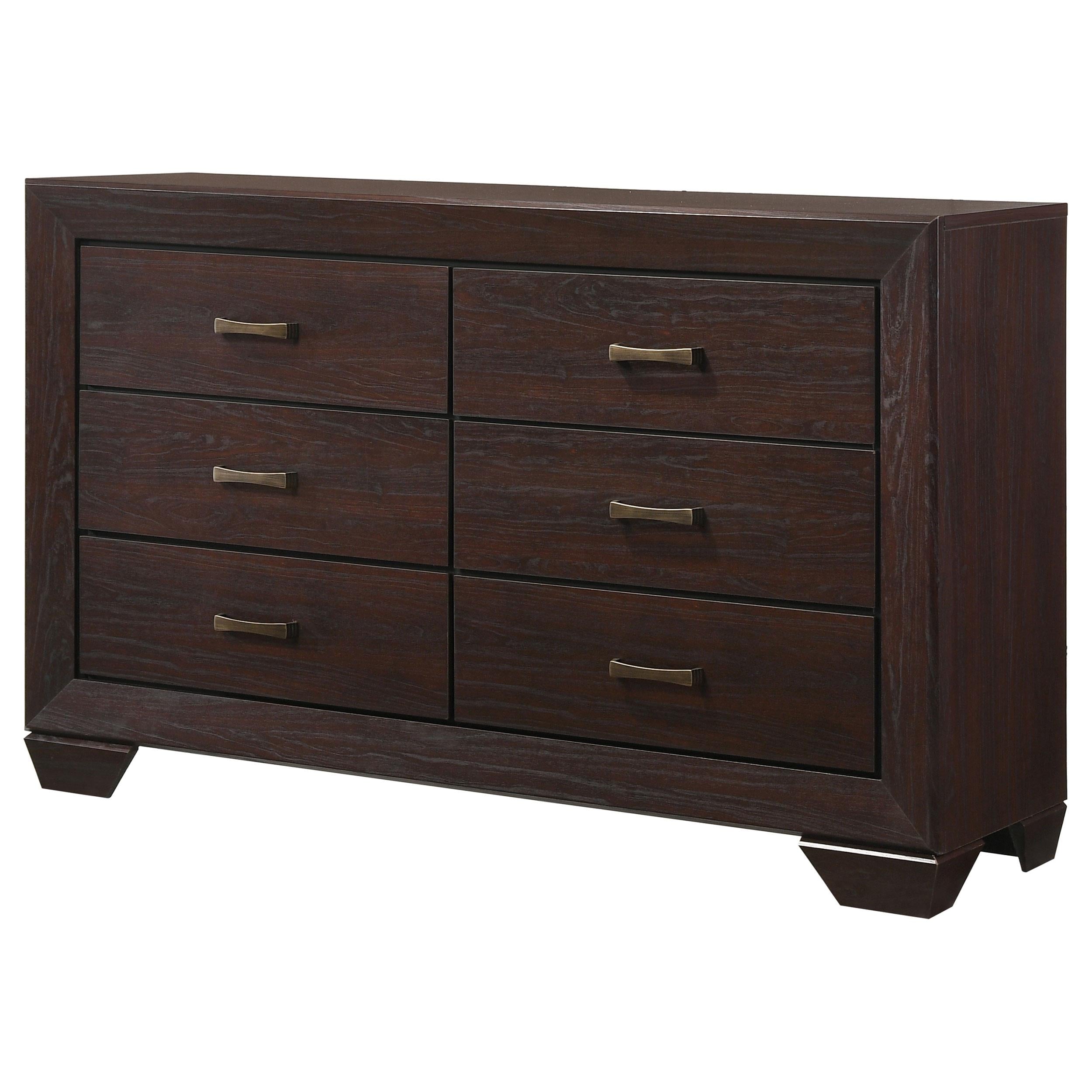 Coaster Furniture Kauffman 204393 6-Drawer Dresser - Dark Cocoa - Image 3
