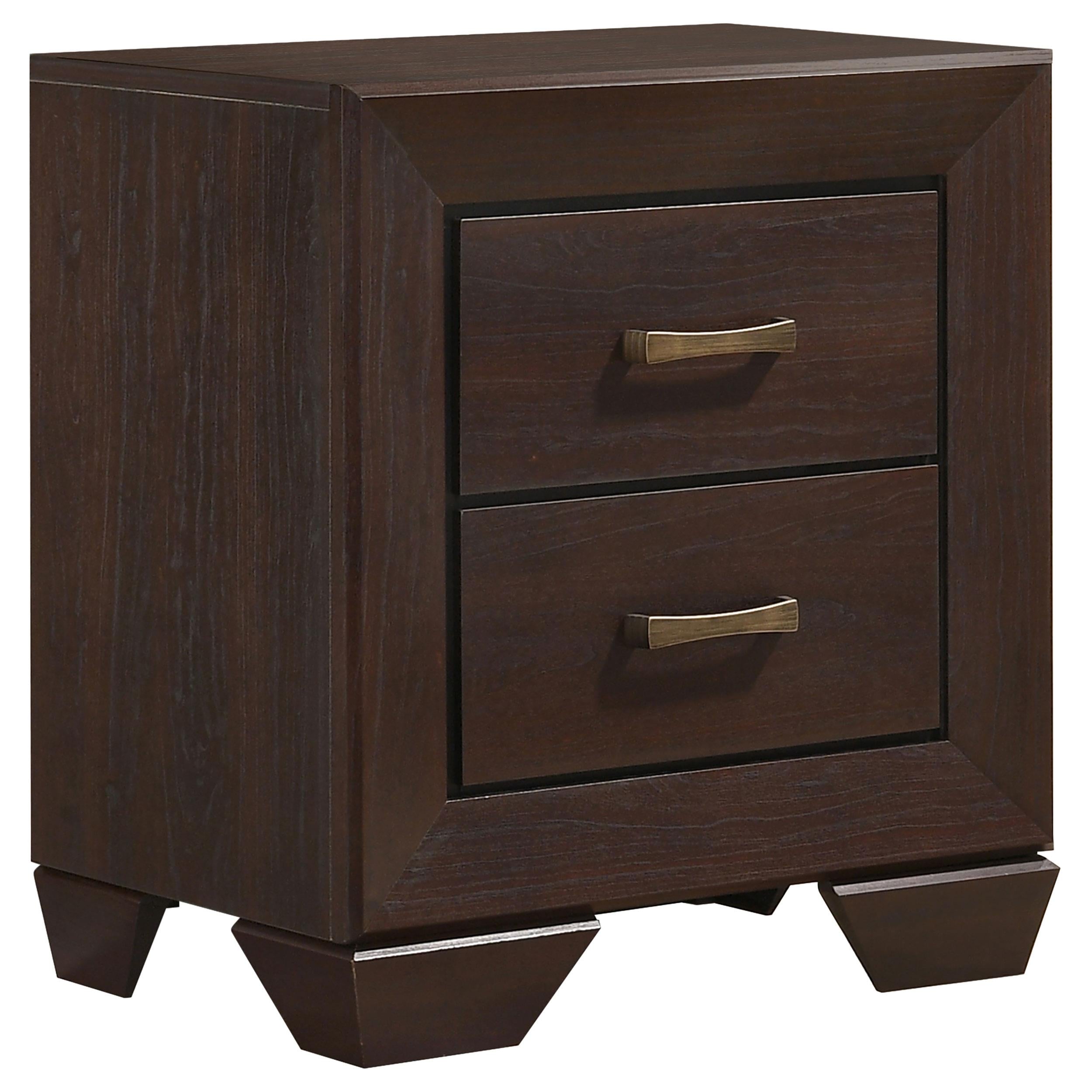 Coaster Furniture Kauffman 204392 2-Drawer Nightstand – Dark Cocoa