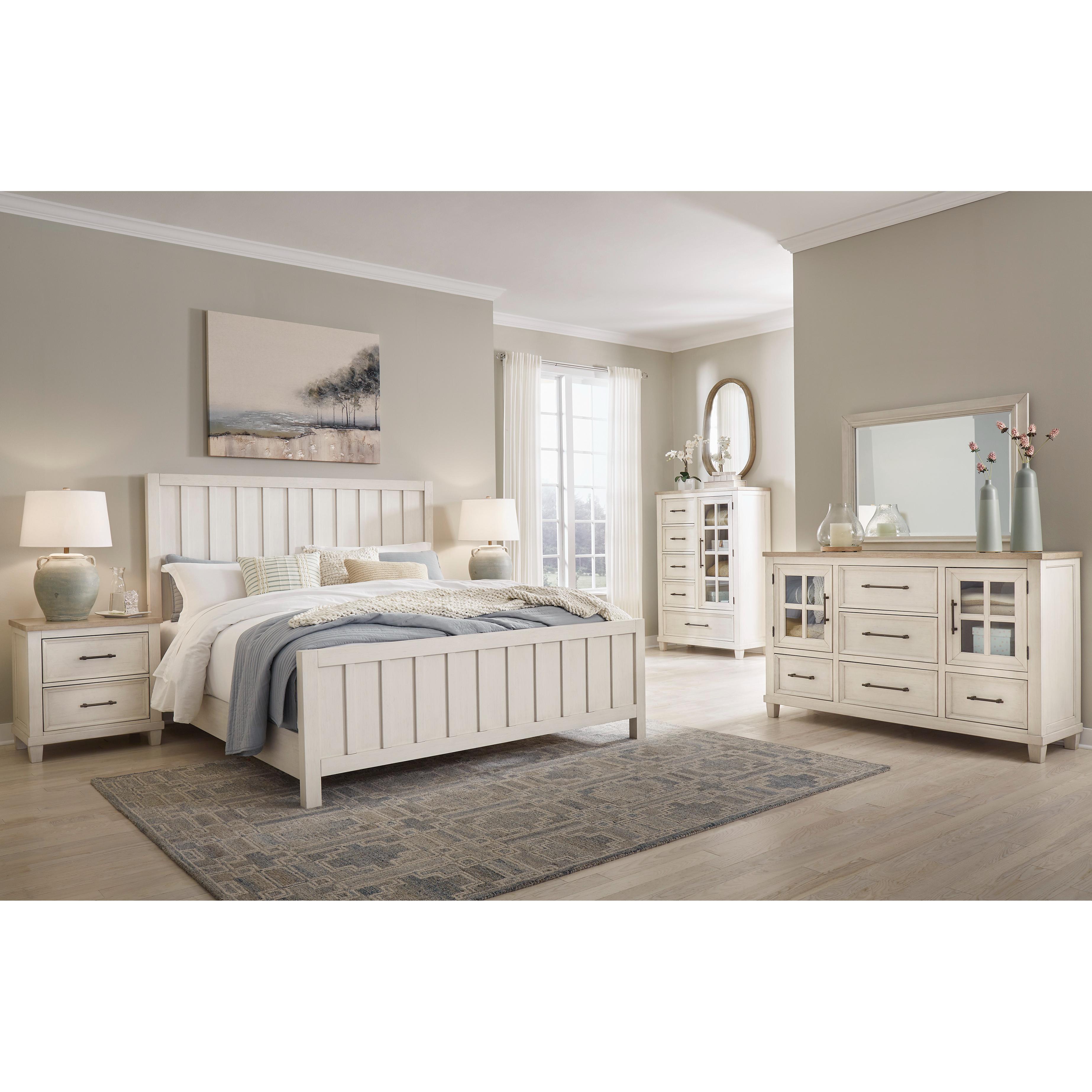 Benchcraft Shaybrock B683 7 pc Queen Panel Bedroom Set - Image 1