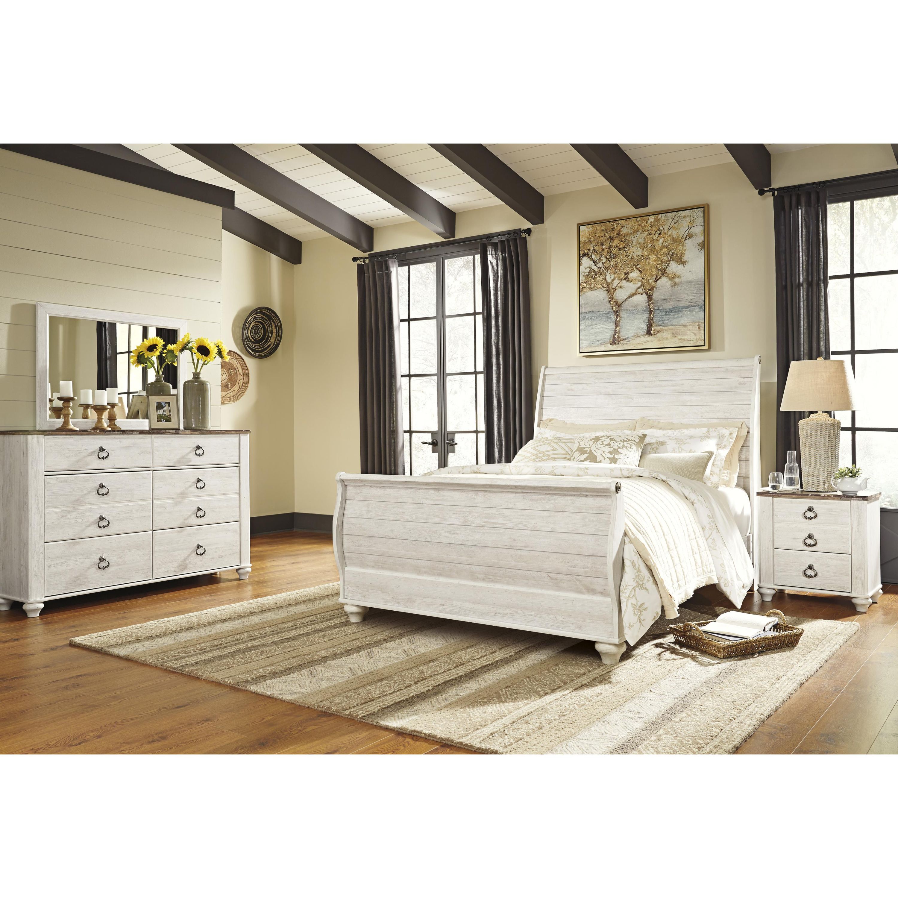 Signature Design by Ashley Willowton Queen Sleigh Bed B267-77/B267-74/B267-96 - Image 2