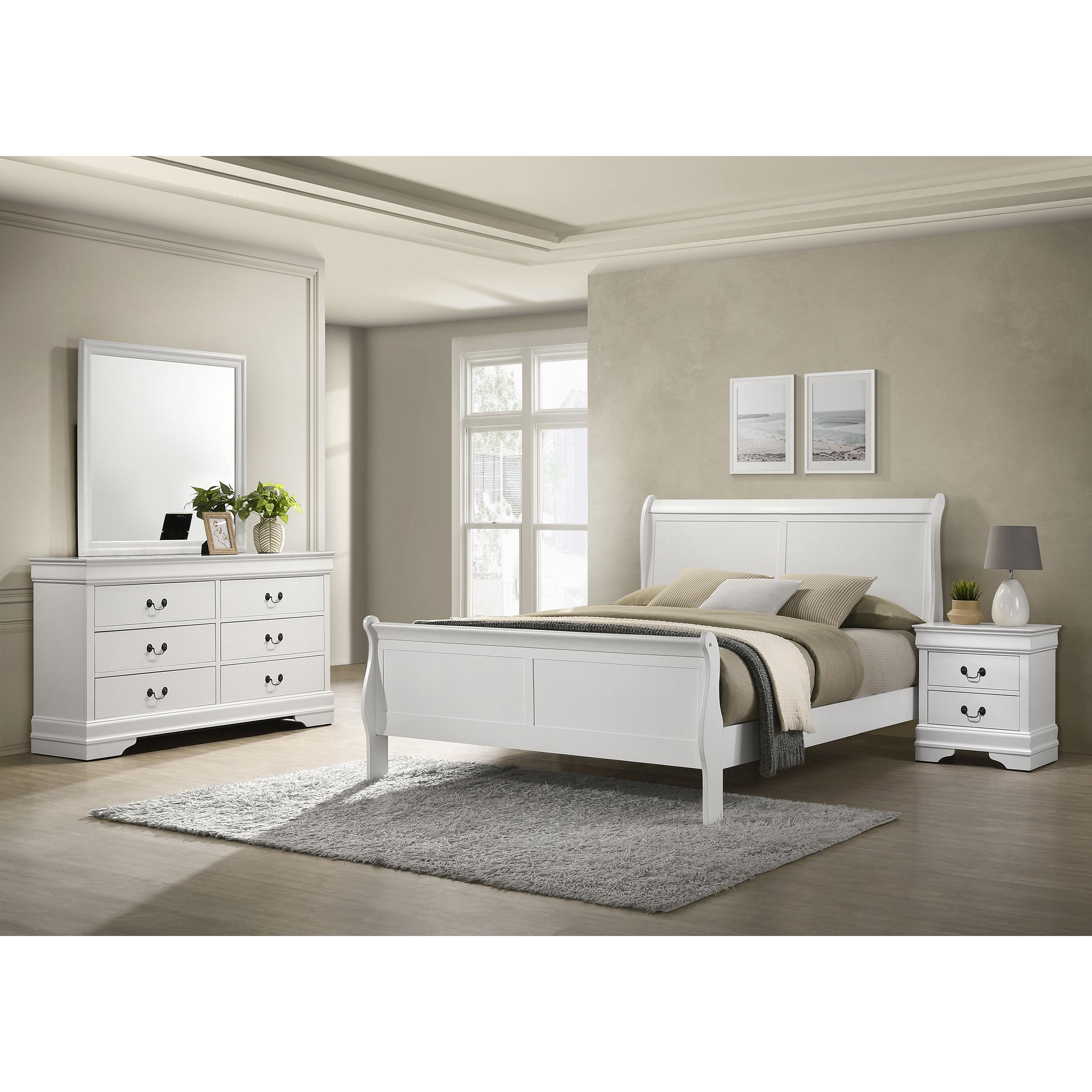 Coaster Furniture Louis Philippe 202441KE-S4 6 pc King Sleigh Bedroom Set - Image 1