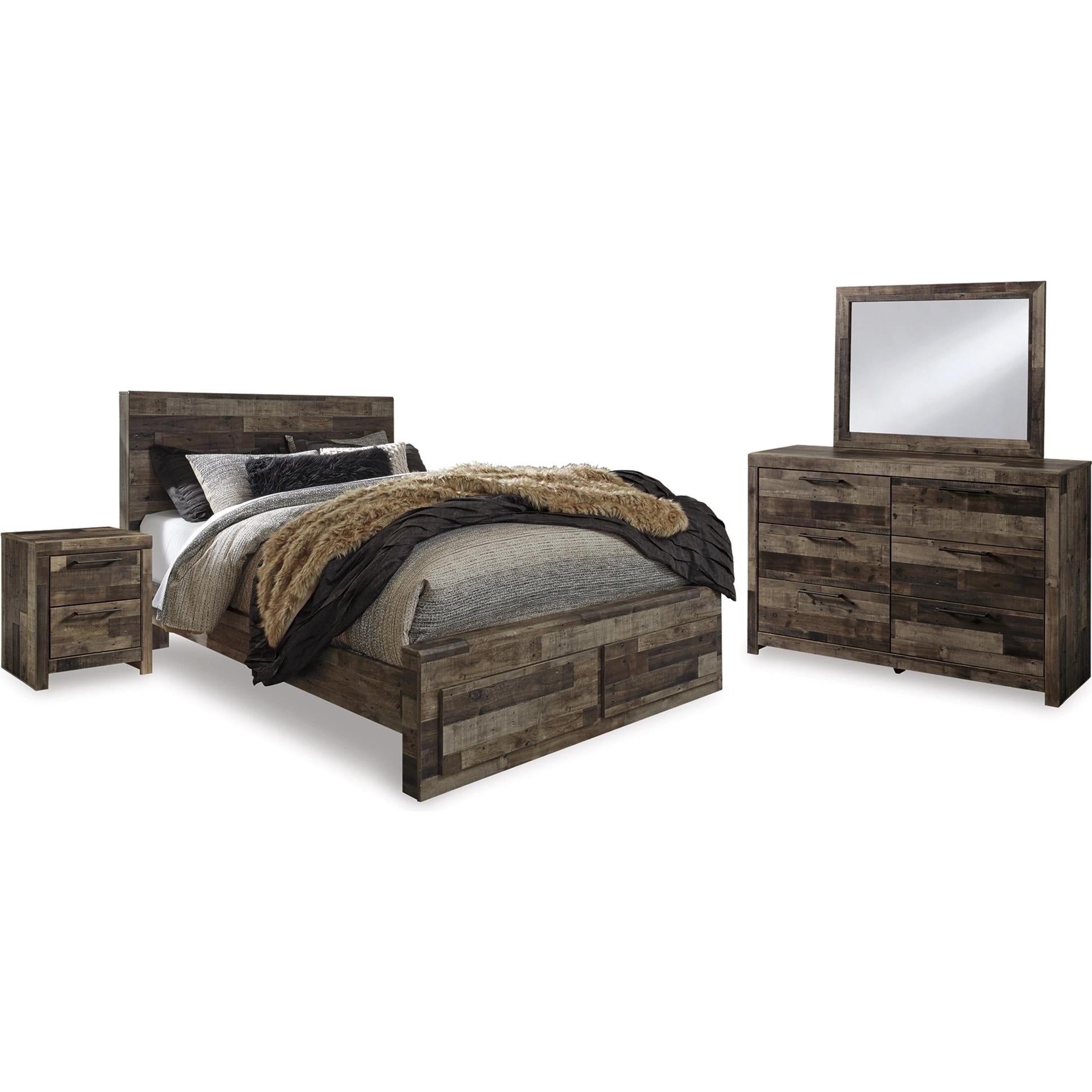 Benchcraft Derekson B200B49 7 pc Queen Panel Bedroom Set - Image 2