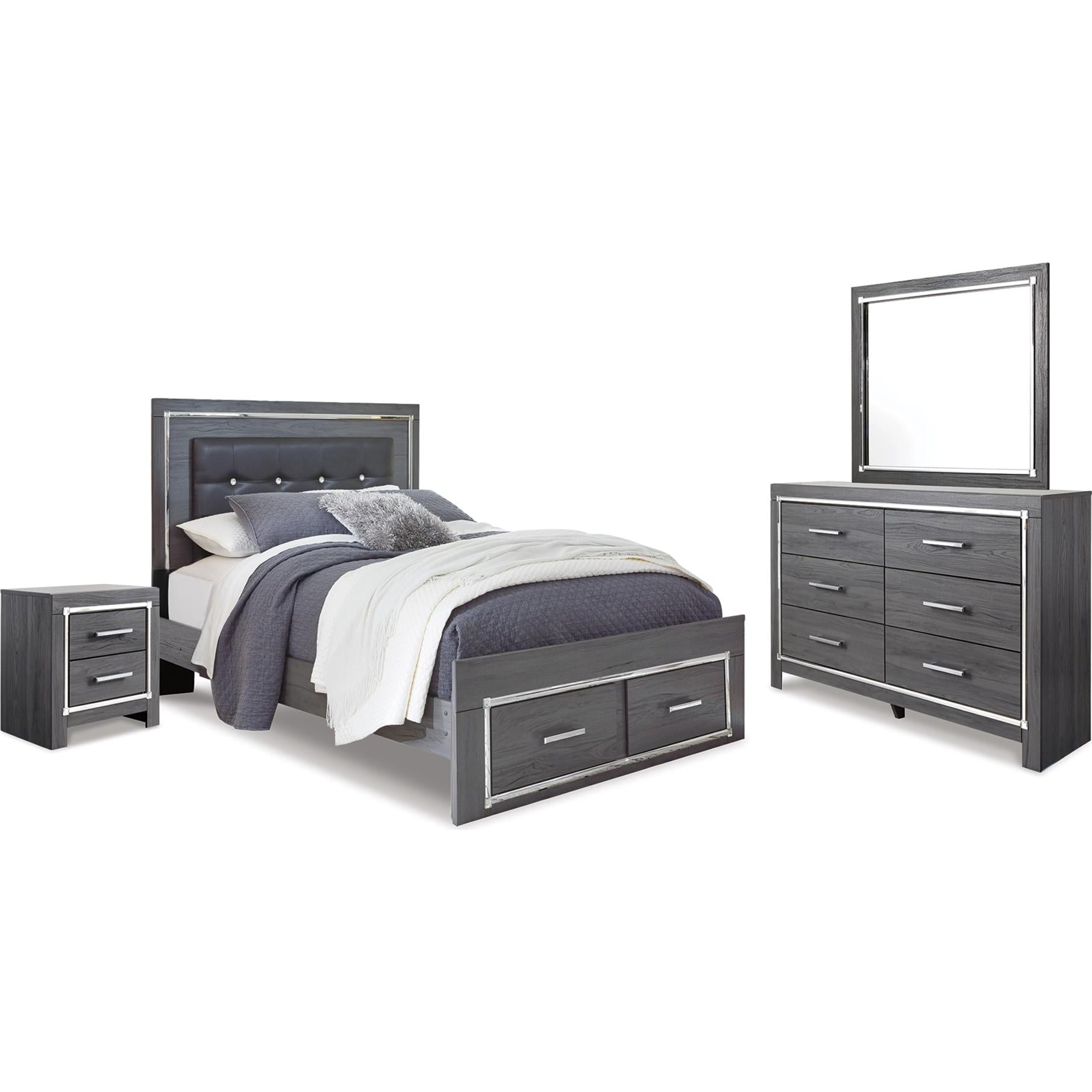Signature Design by Ashley Lodanna B214B16 6 pc Queen Panel Bedroom Set - Image 1