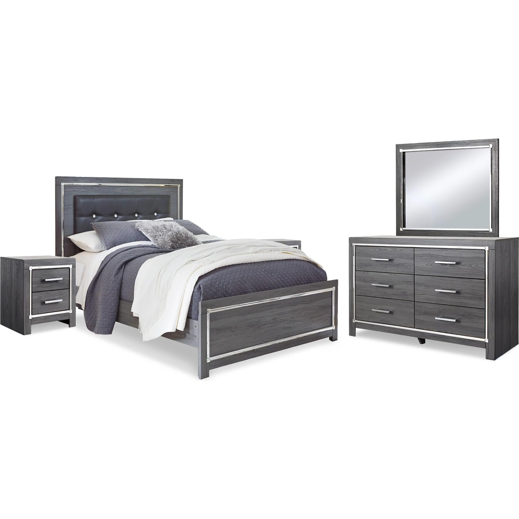 Signature Design by Ashley Lodanna B214B36 7 pc Queen Panel Bedroom Set - Image 1