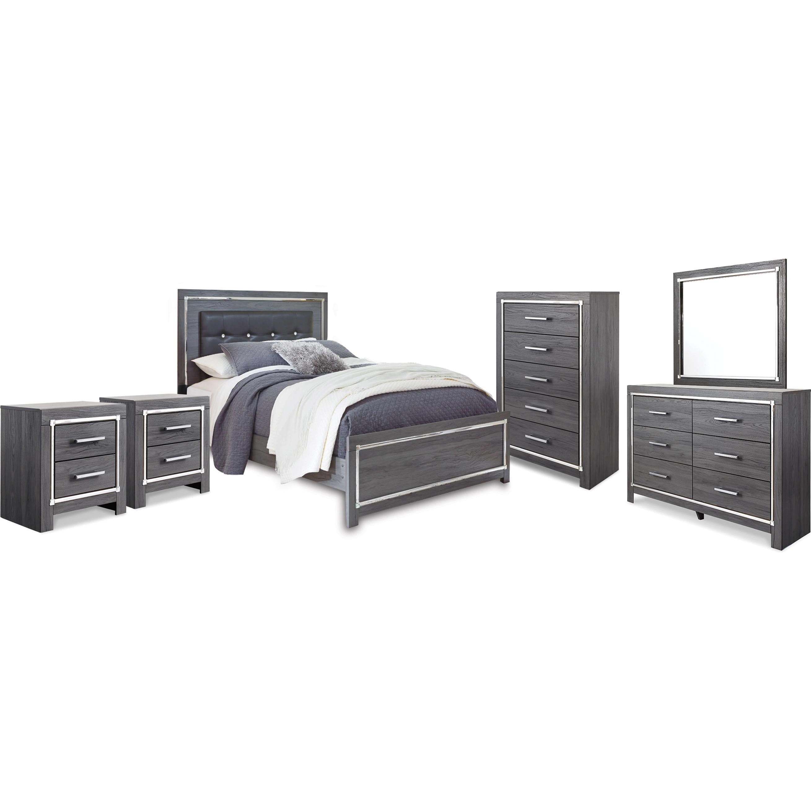 Signature Design by Ashley Lodanna B214B49 8 pc Queen Panel Bedroom Set - Image 1