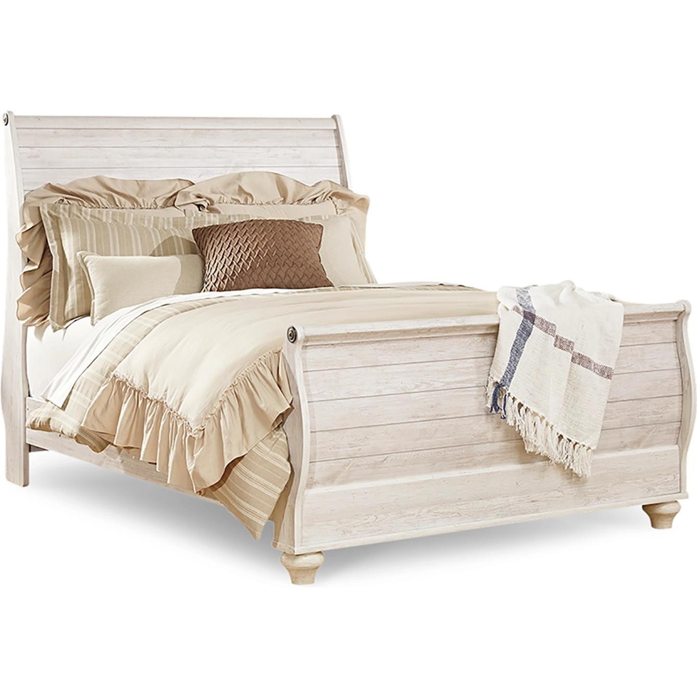 Signature Design by Ashley Willowton B267B58 8 pc Queen Sleigh Bedroom Set - Image 2