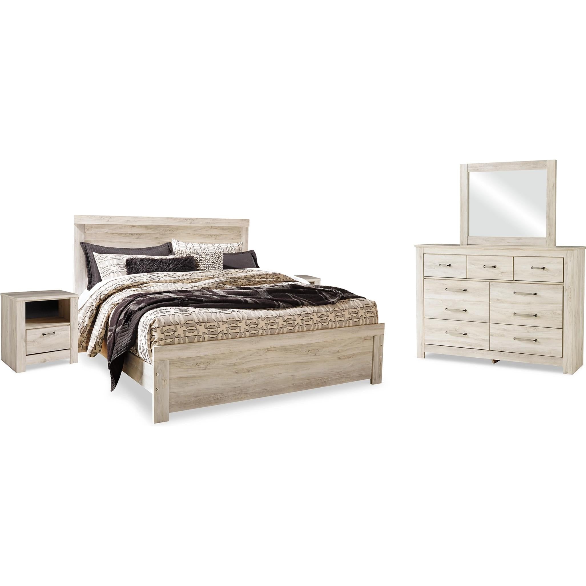 Signature Design by Ashley Bellaby B331B22 7 pc King Panel Bedroom Set - Image 1