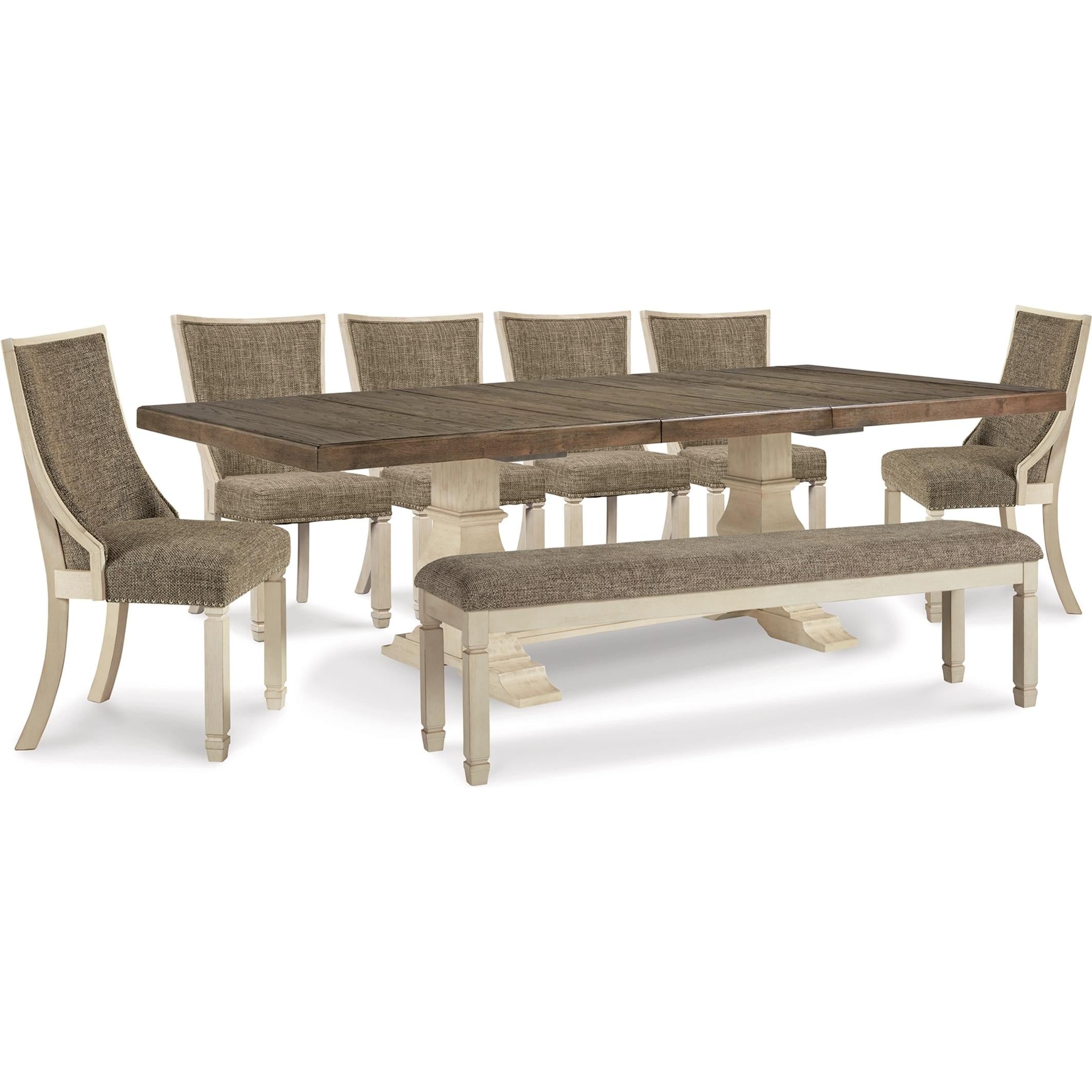 Signature Design by Ashley Bolanburg D647D31 8 pc Dining Set - Image 1