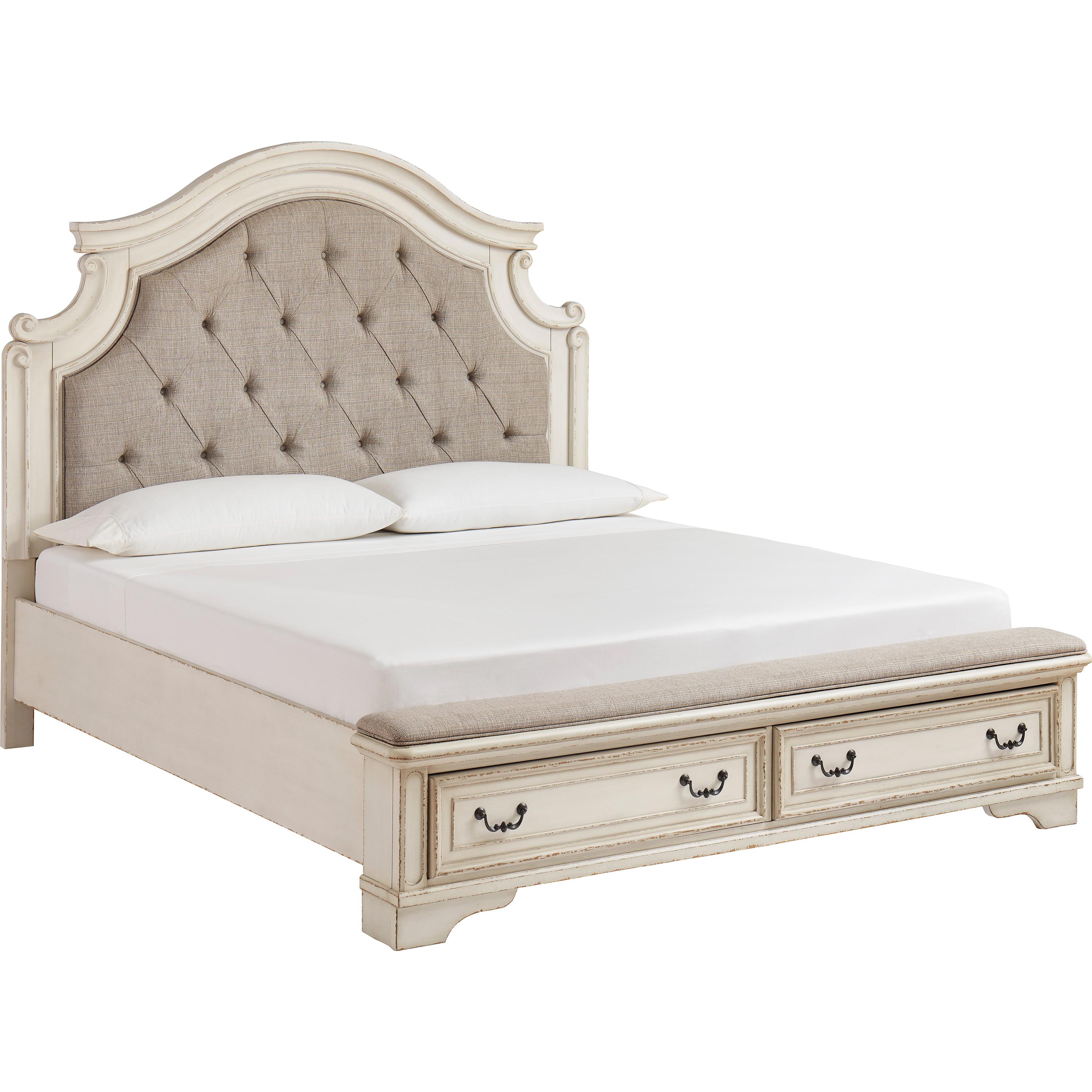 Signature Design by Ashley Realyn B743B33 6 pc King Upholstered Panel Bedroom Set - Image 2