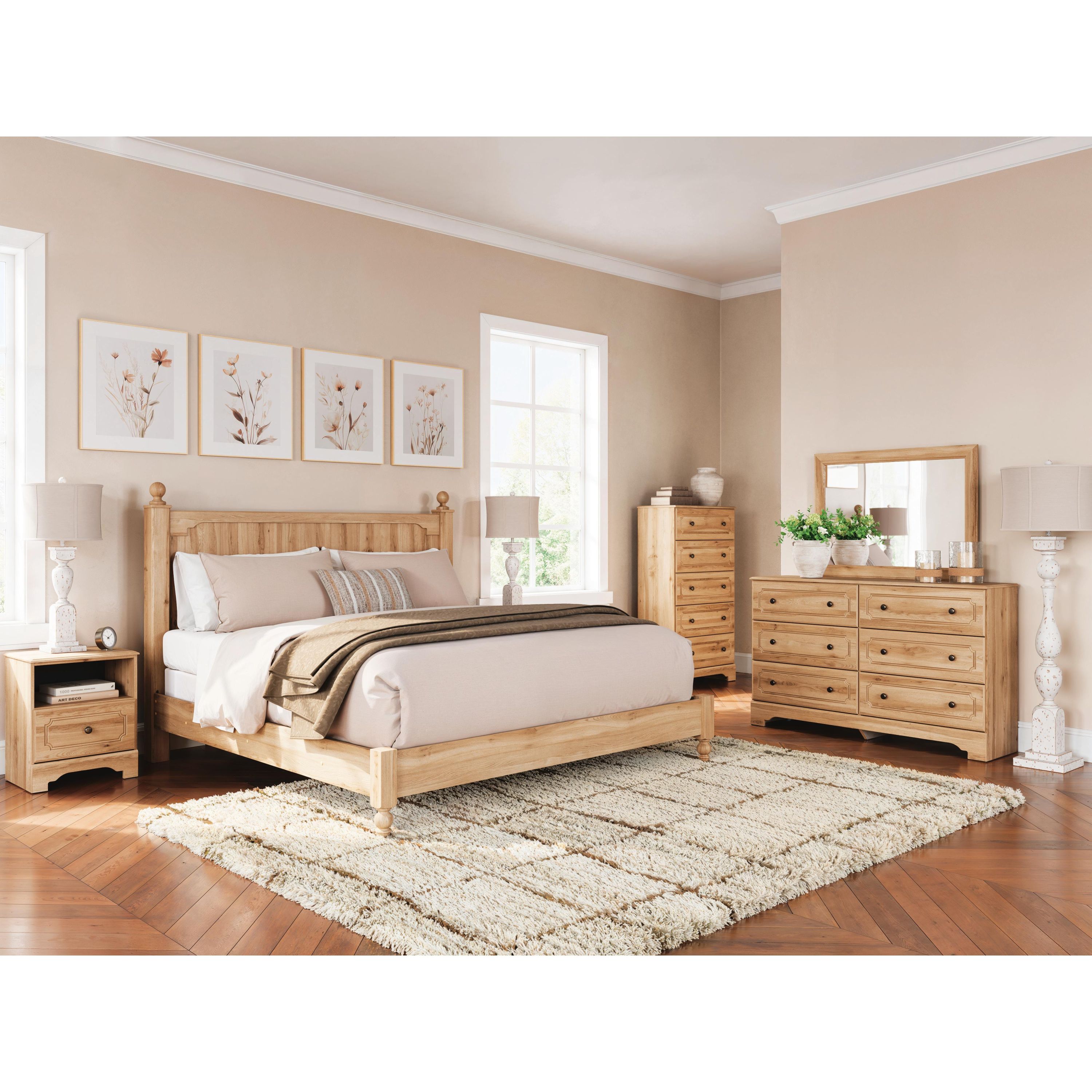 Signature Design by Ashley Aleaport PCB1075 8 pc King Panel Bedroom Set - Image 1