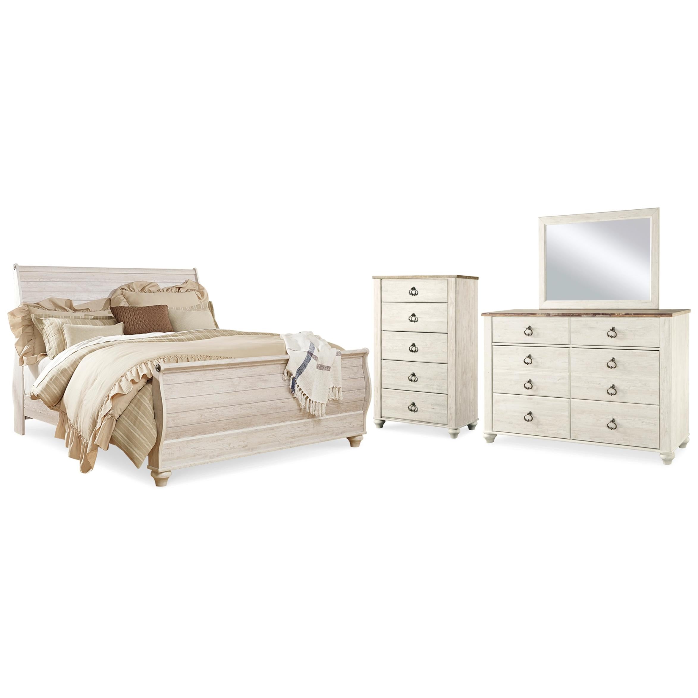 Signature Design by Ashley Willowton B267B42 6 pc King Sleigh Bedroom Set - Image 1