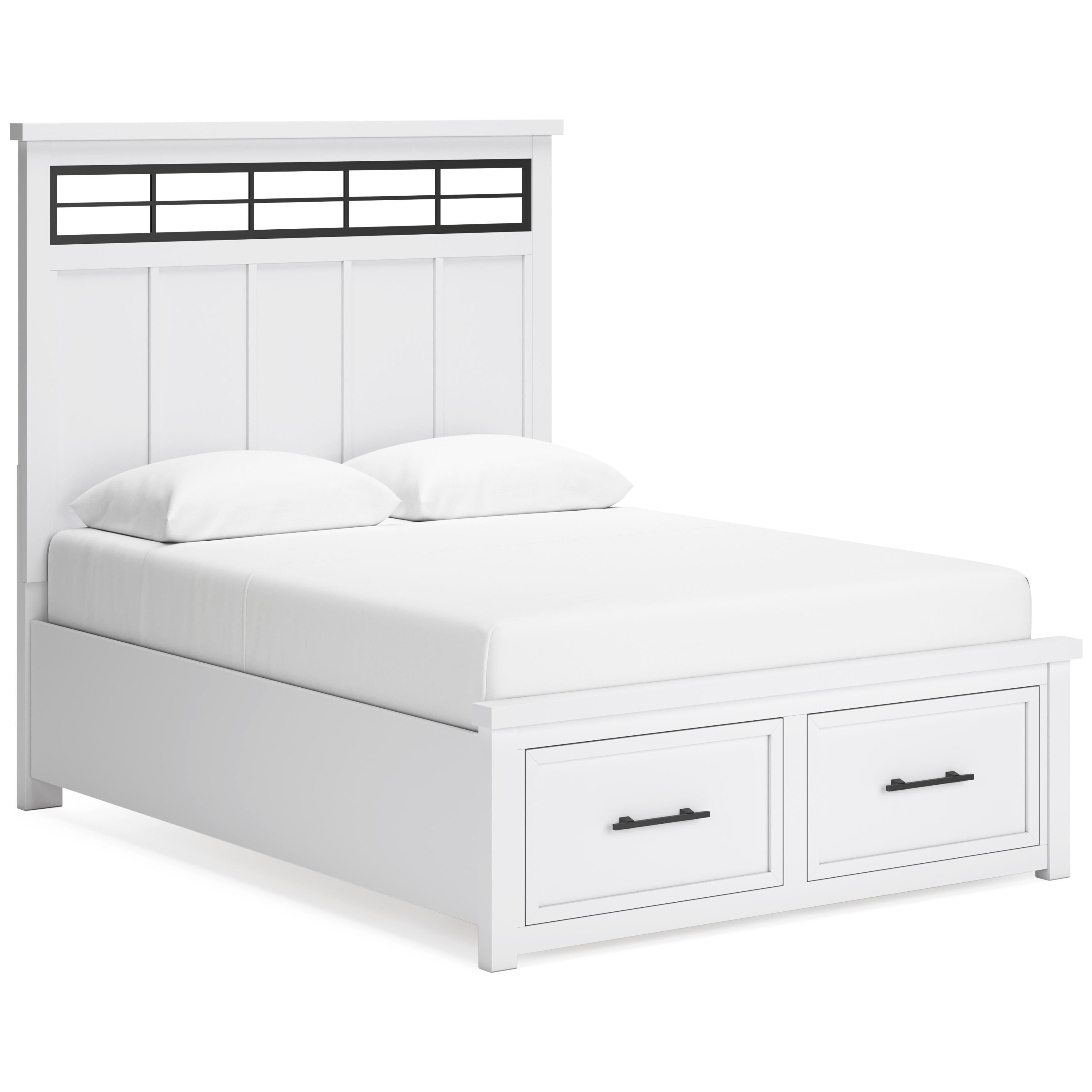 Benchcraft Ashbryn B844B8 6 pc Queen Panel Storage Bedroom Set - Image 2
