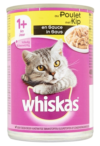 Whiskas Adult Canned Food, Chicken Chunks in Sauce