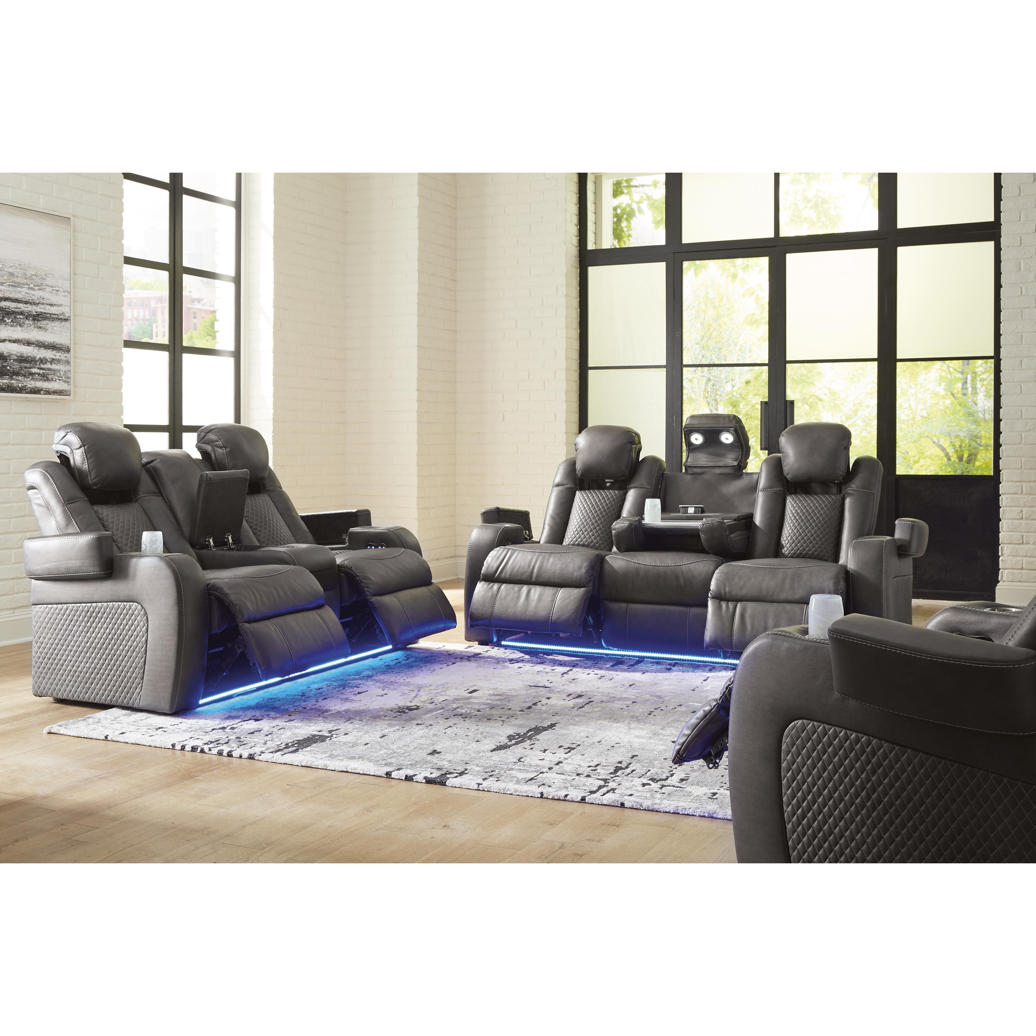 Signature Design by Ashley Fyne-Dyme 36602U2 3 pc Power Reclining Living Room Set - Image 3
