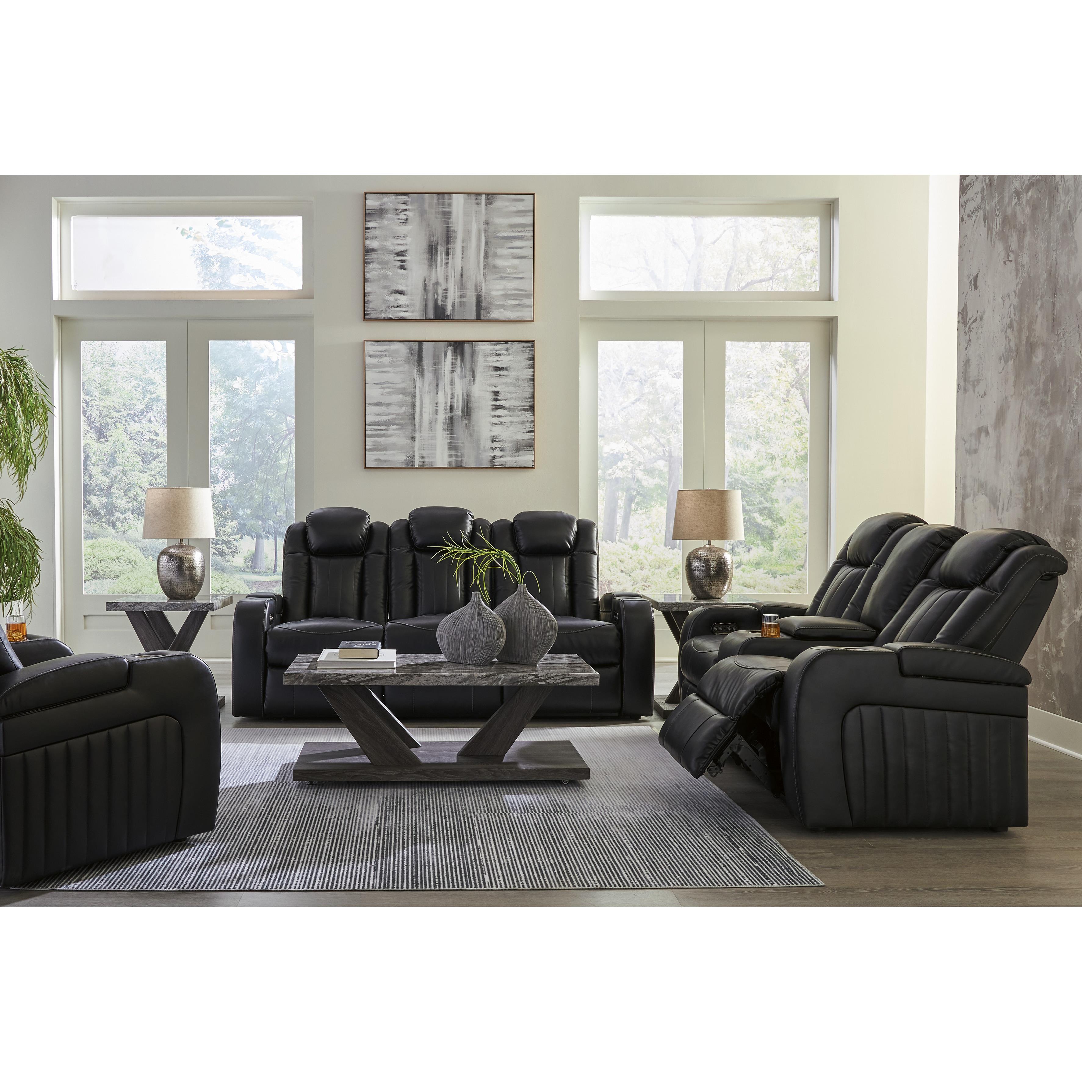 Signature Design by Ashley Caveman 90703U2 3 pc Power Reclining Living Room Set