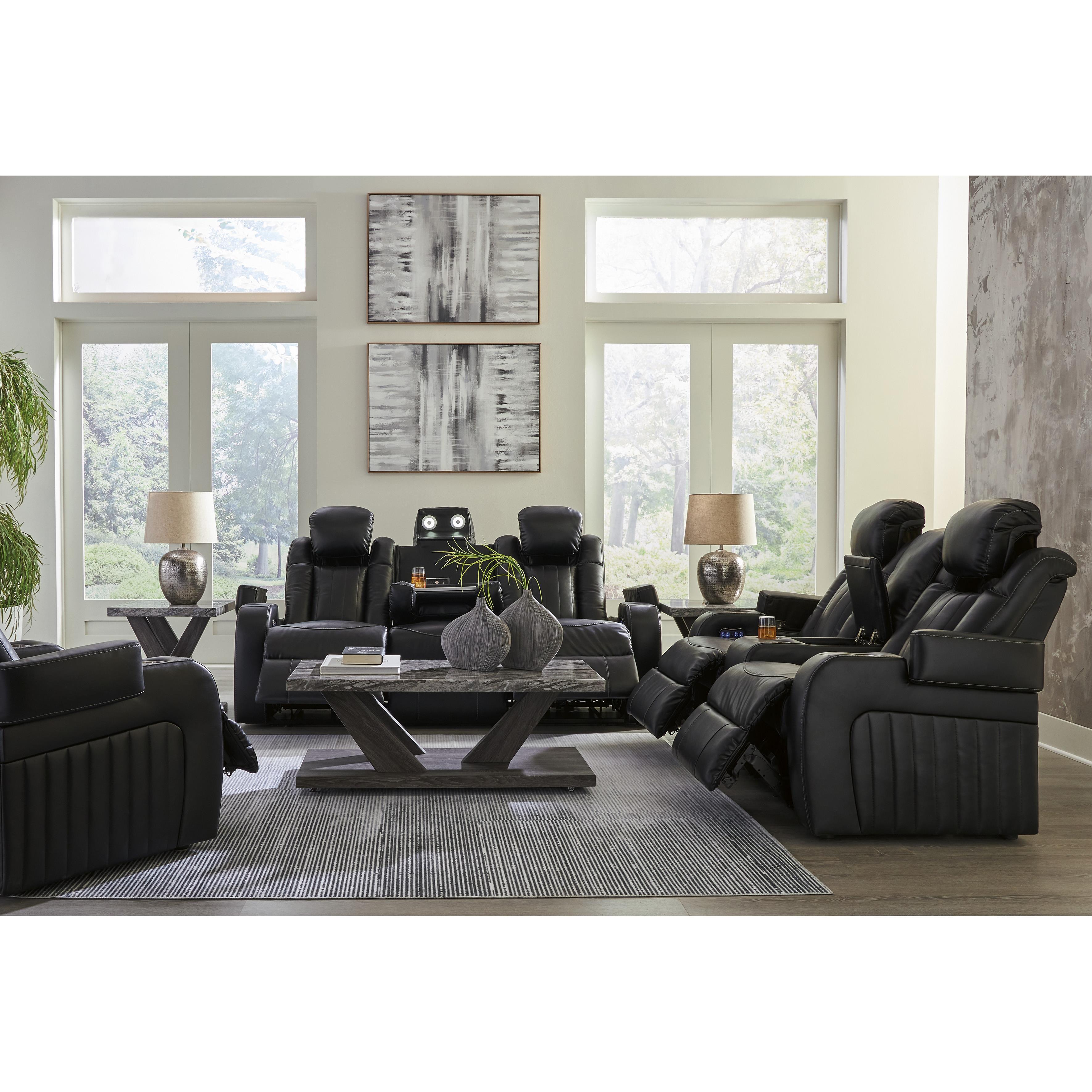 Signature Design by Ashley Caveman 90703U2 3 pc Power Reclining Living Room Set - Image 2