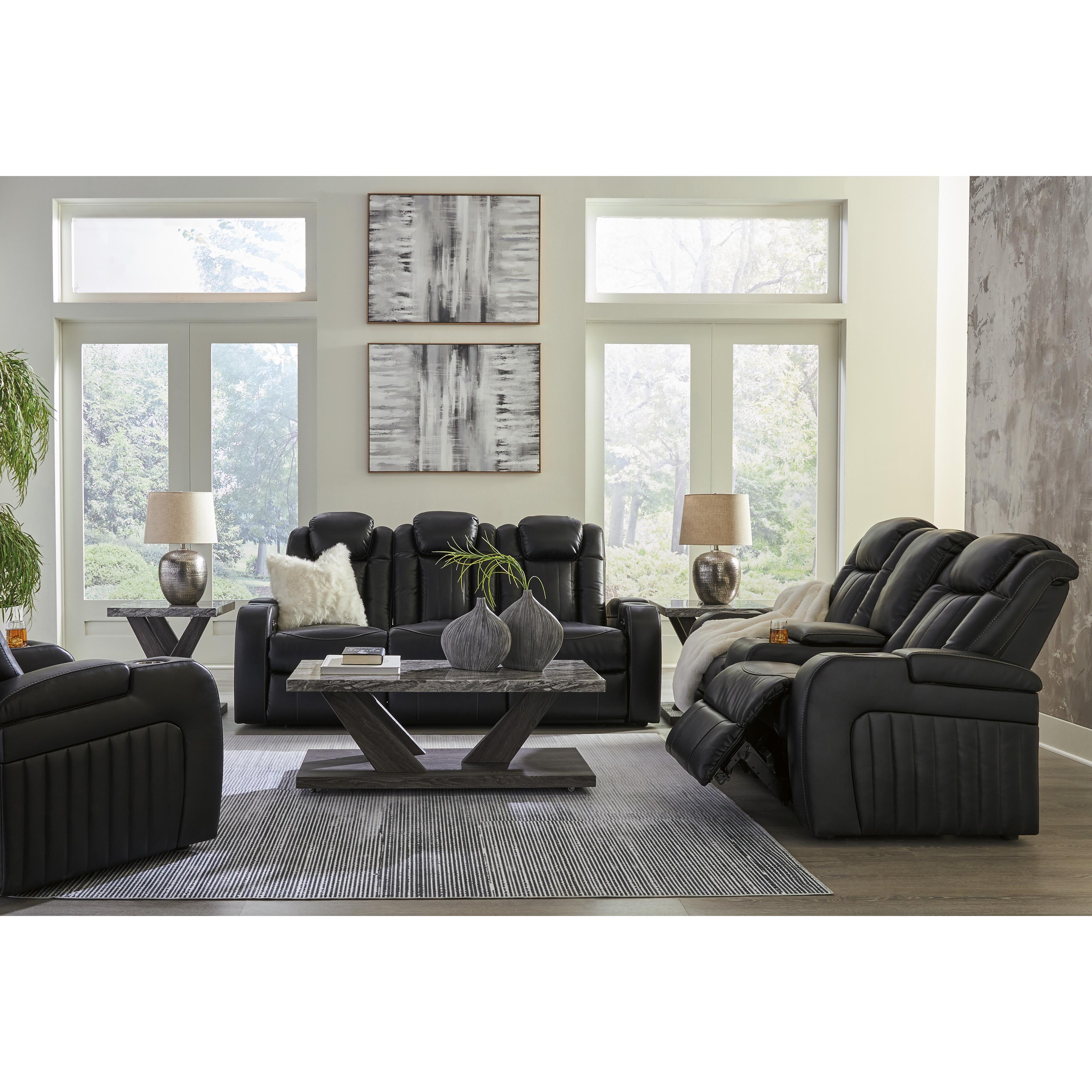 Signature Design by Ashley Caveman 90703U2 3 pc Power Reclining Living Room Set - Image 3