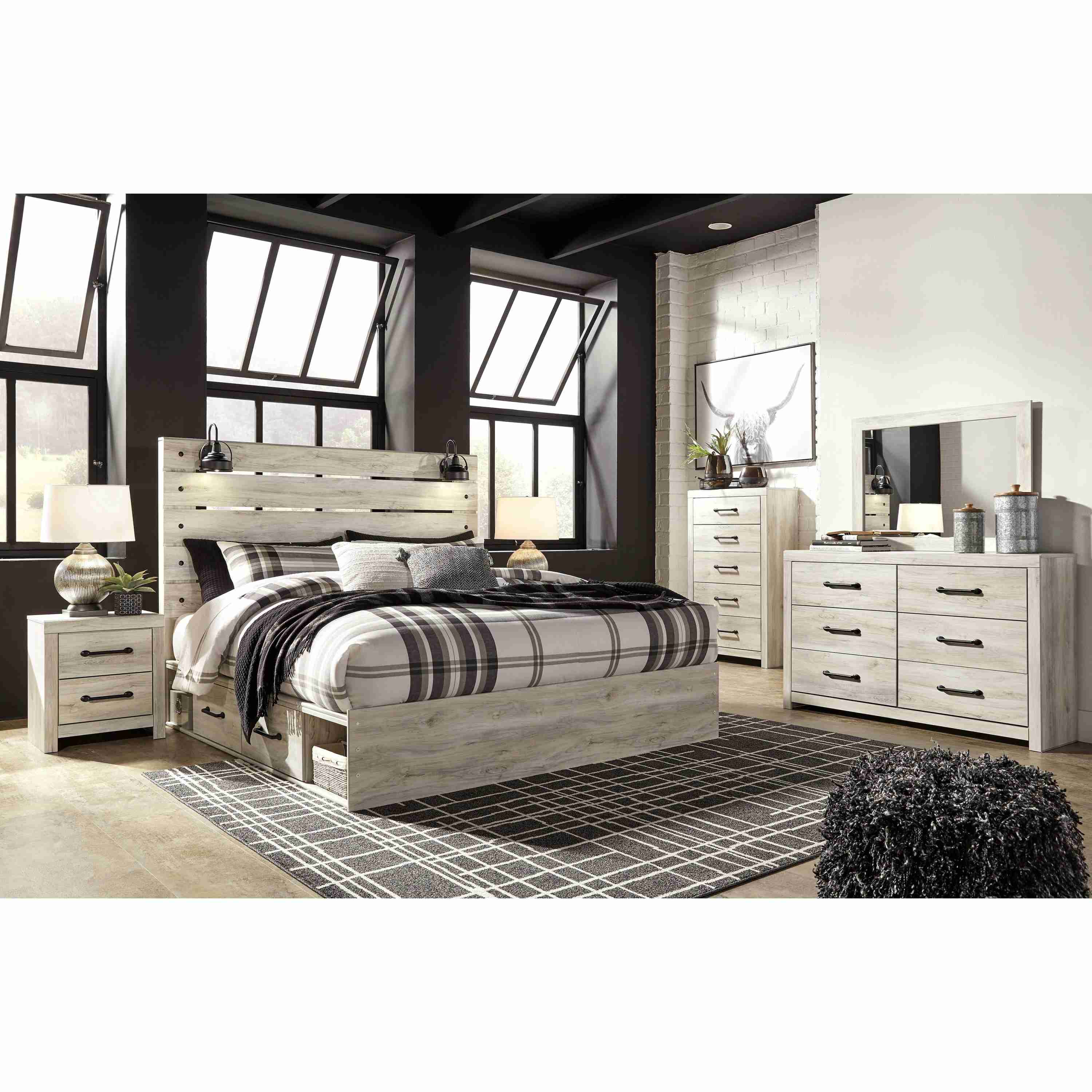 Signature Design by Ashley Cambeck B192B124 7 pc King Panel Storage Bedroom Set - Image 1