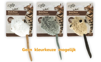 AFP Wooly Mouse Lambswool With Peep And Catnip Assorted