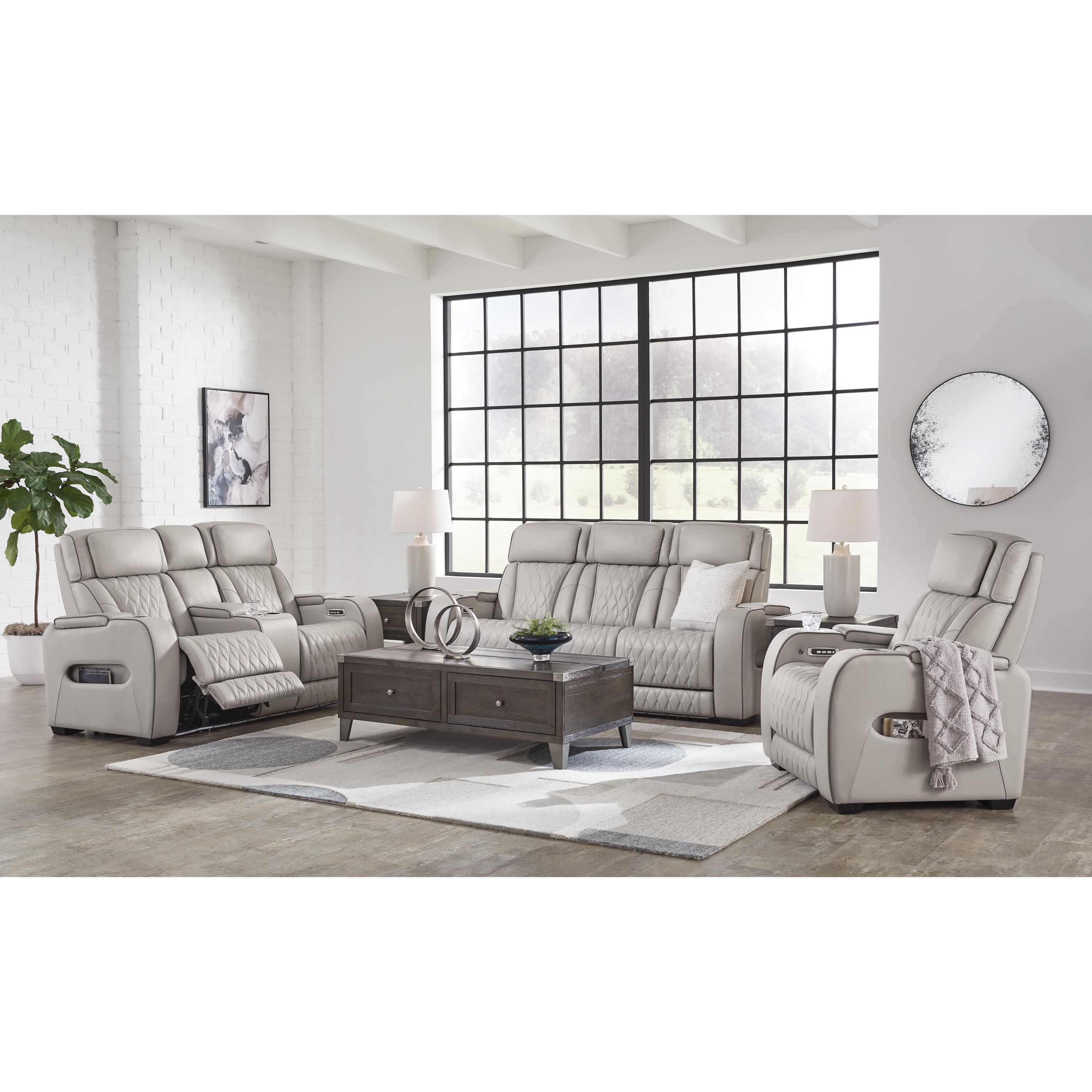 Signature Design by Ashley Boyington U27105U2 3 pc Power Reclining Living Room Set - Image 2