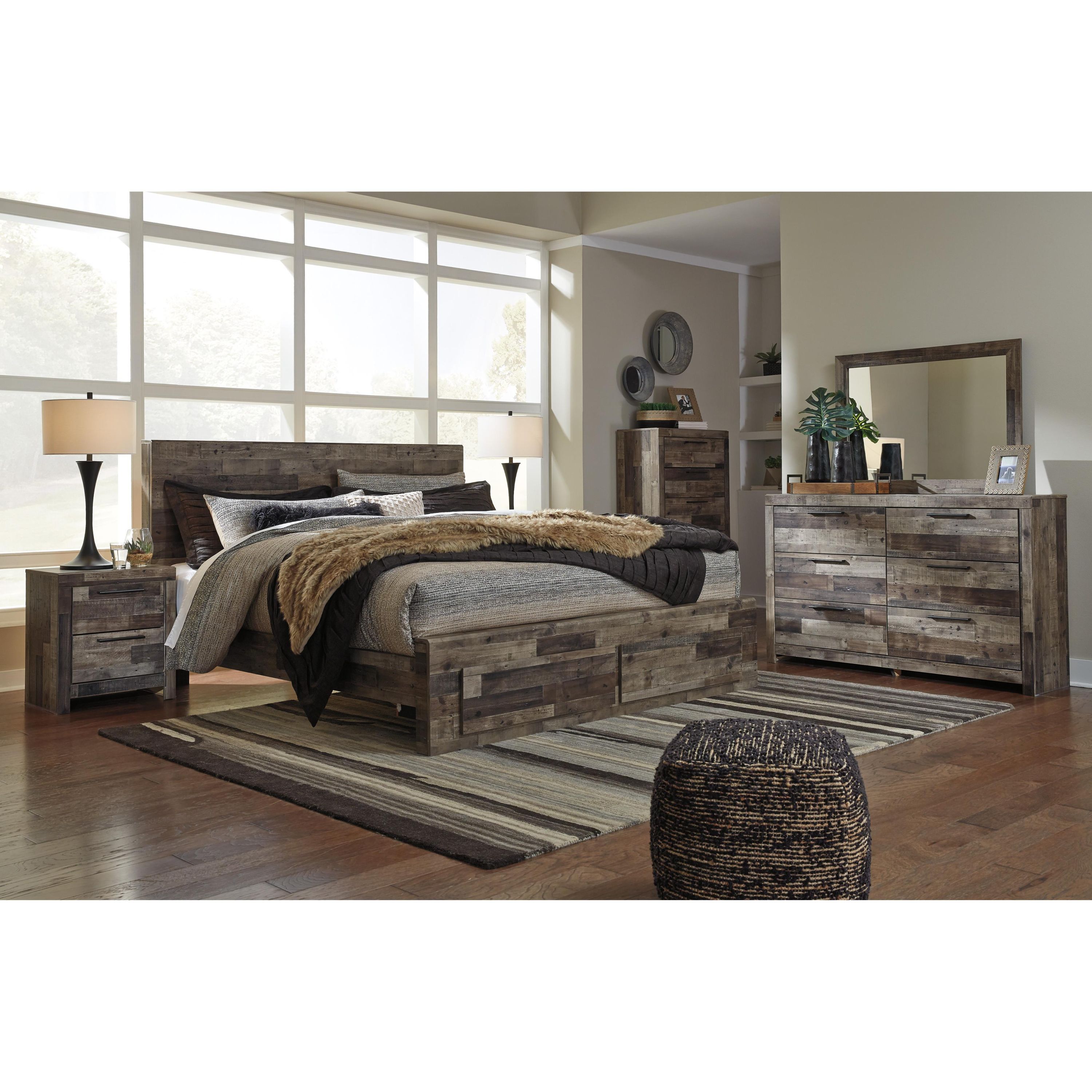 Benchcraft Derekson B200B74 7 pc King Panel Bedroom Set - Image 1
