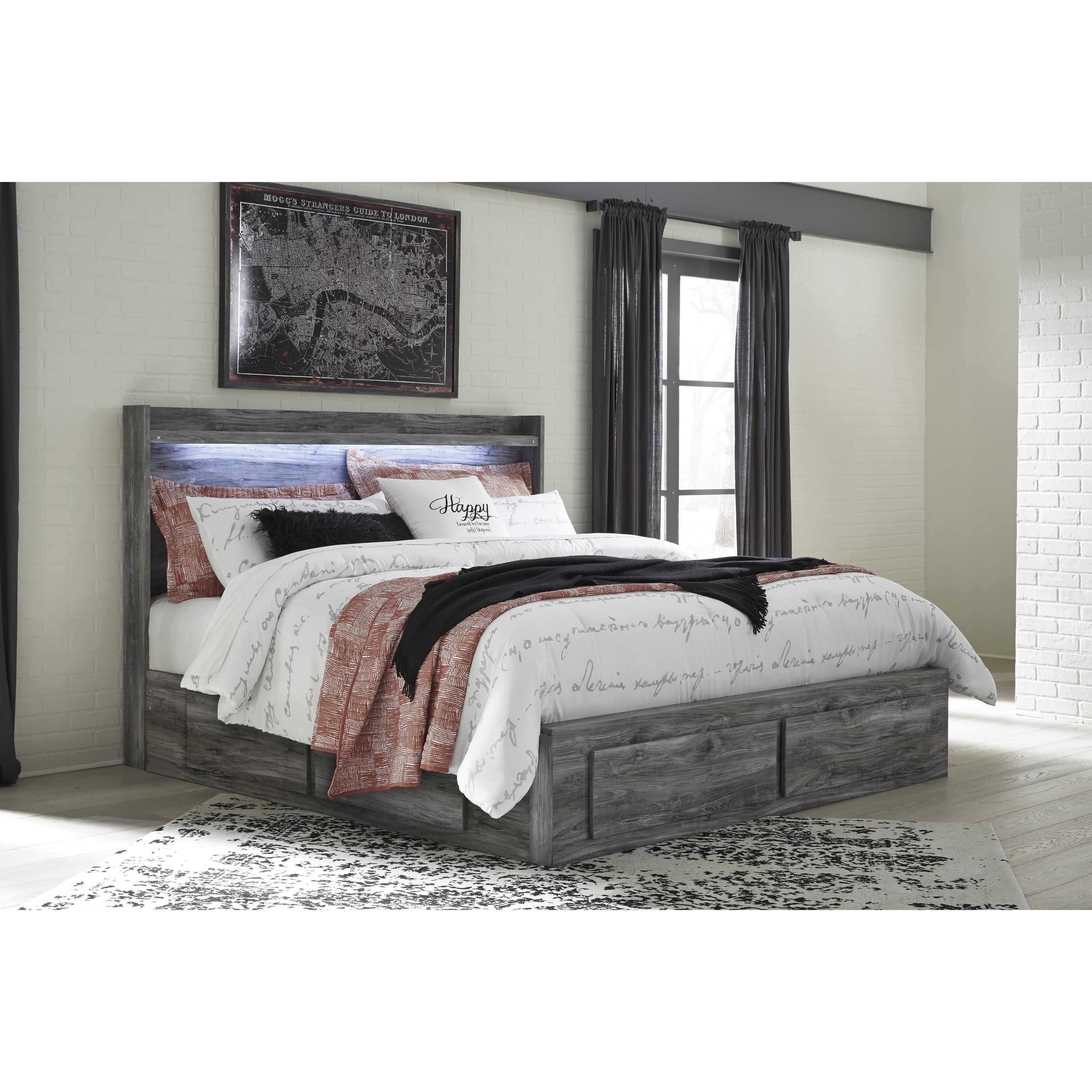 Signature Design by Ashley Baystorm B221B83 7 pc King Panel Bedroom Set - Image 2