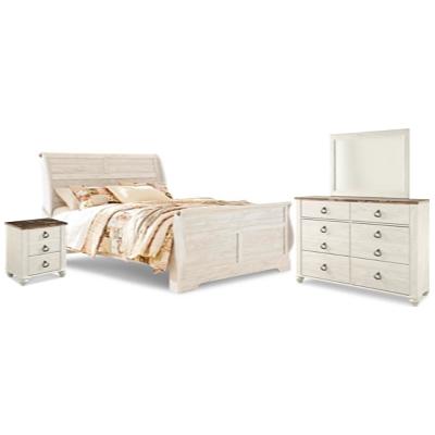 Signature Design by Ashley Willowton B267B62 6 pc King Sleigh Bedroom Set - Image 1