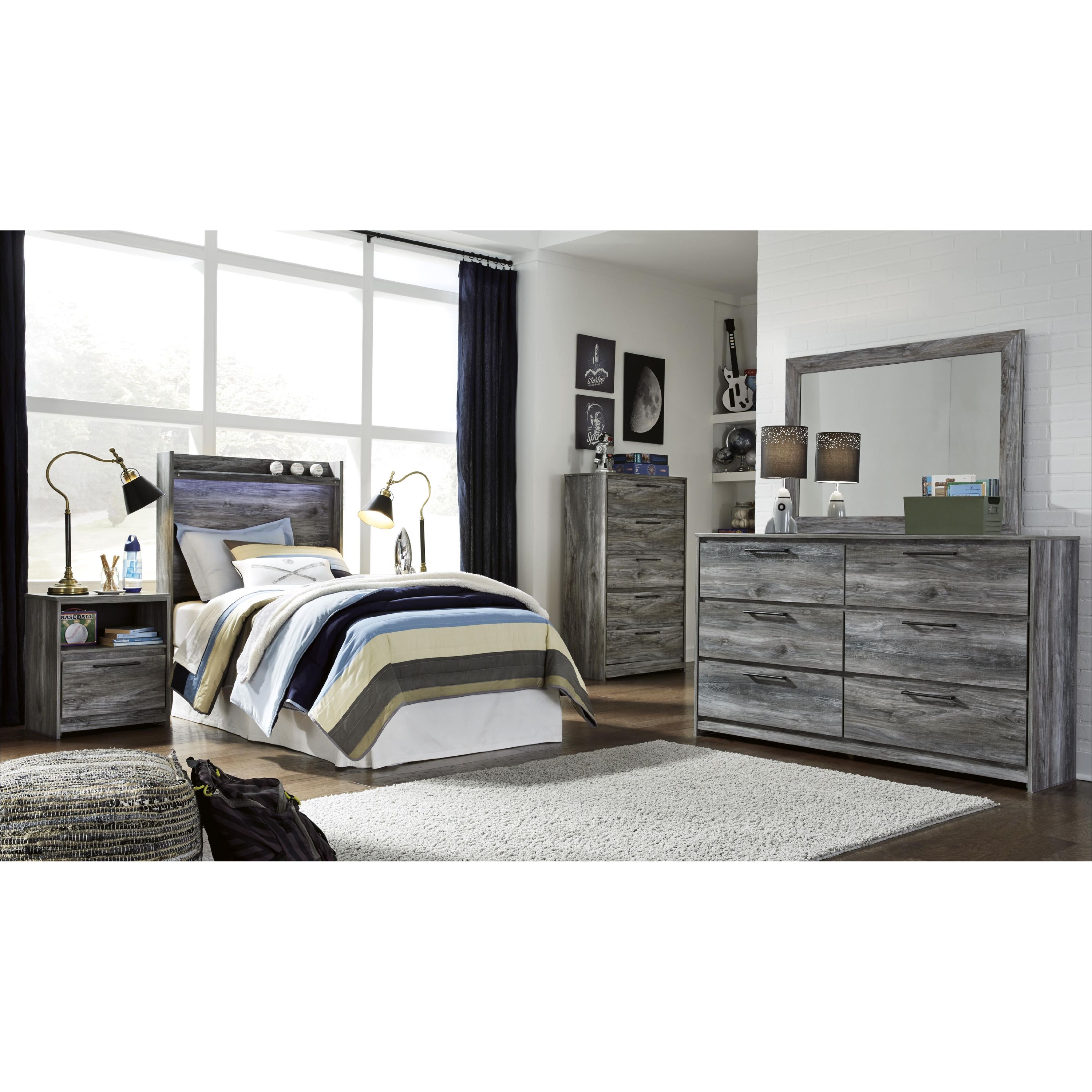 Signature Design by Ashley Baystorm B221B74 5 pc Twin Panel Bedroom Set - Image 1