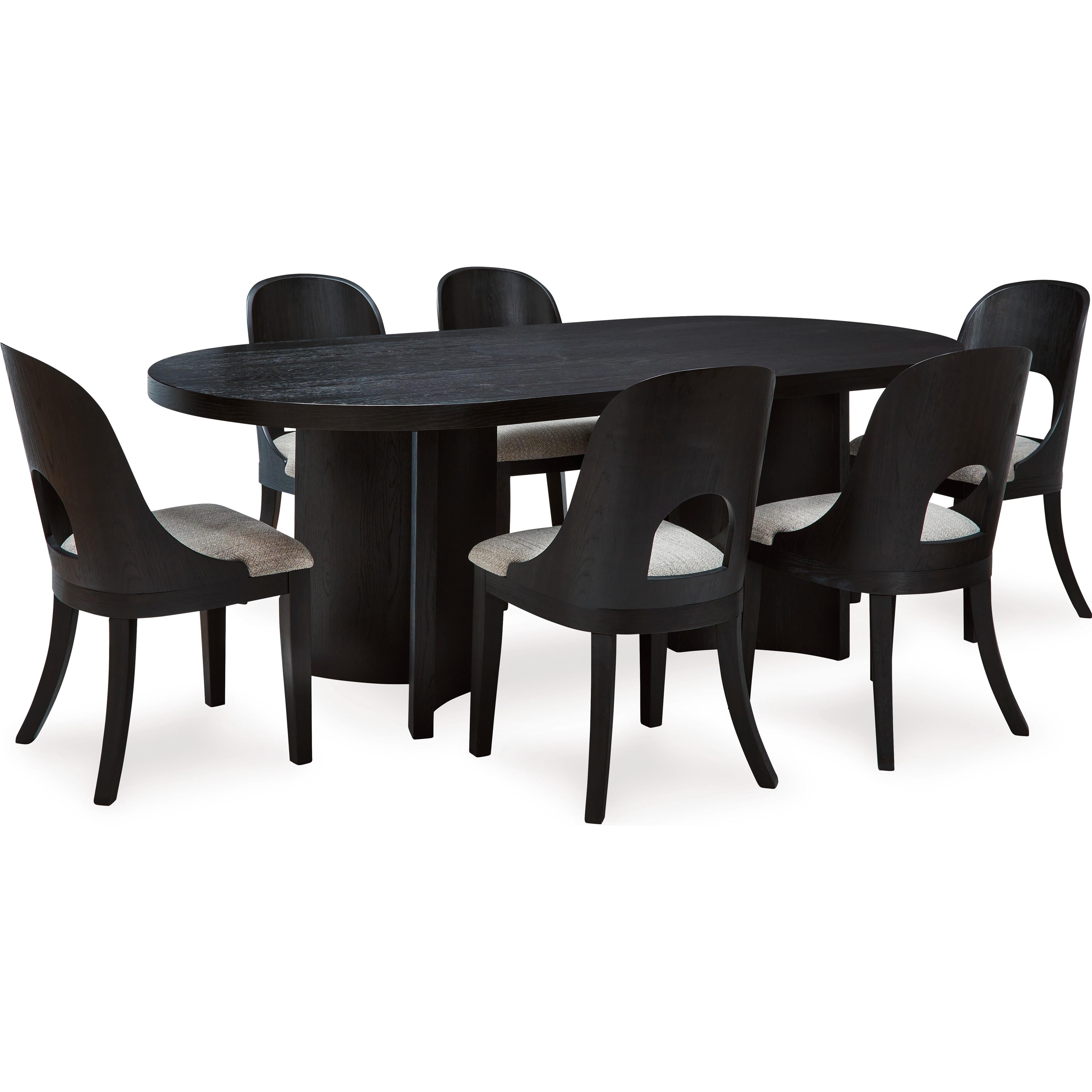 Signature Design by Ashley Rowanbeck D821D4 7 pc Dining Set - Image 2