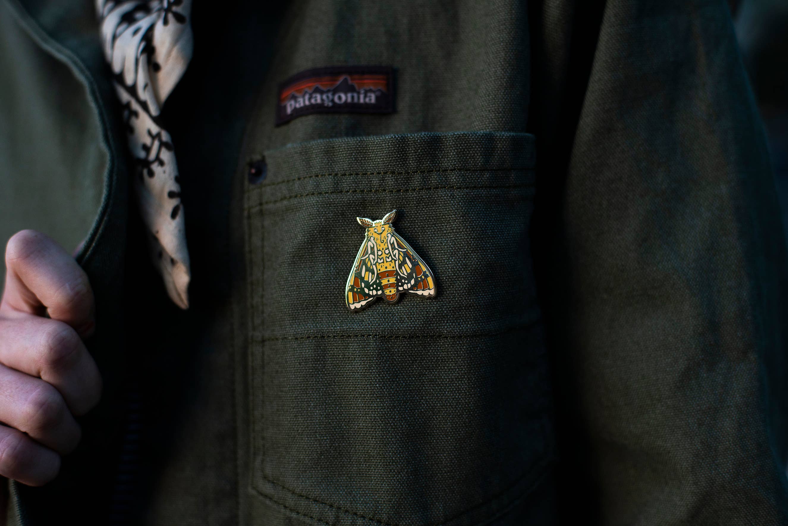 Moth Enamel Pin 1.25”, Entomology Pin - Image 3