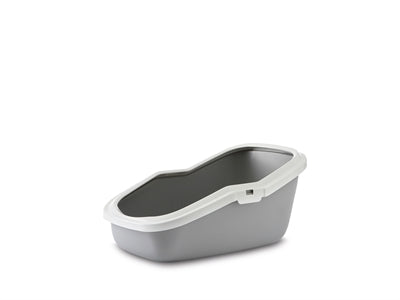 Savic Cat Litter Box Aseo Gray / White