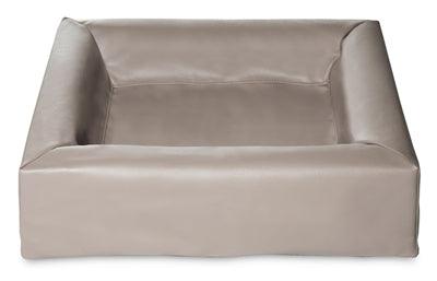 Bia Bed Faux Leather Cover Dog Basket Taupe – Cover for Bia beds