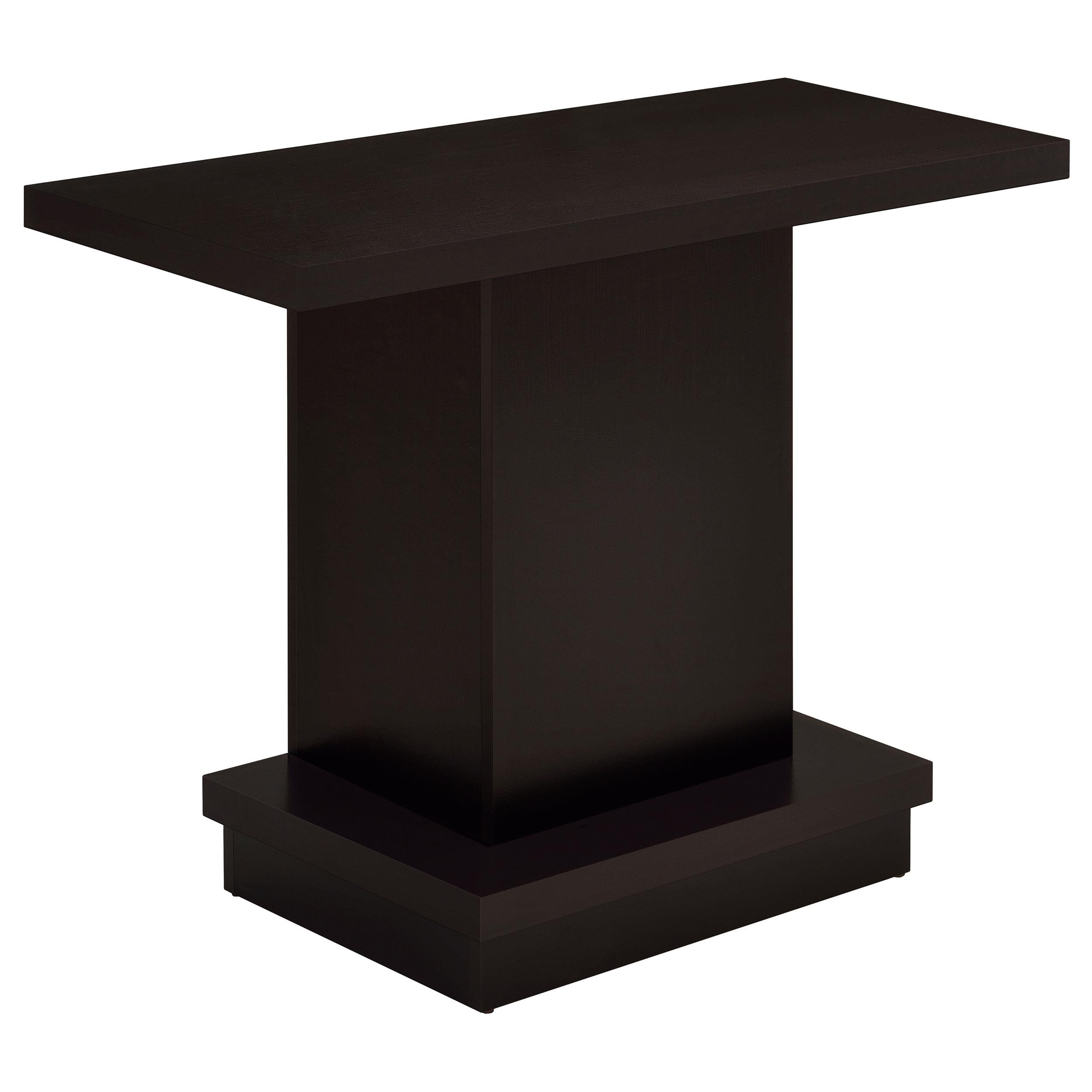 Coaster Furniture Reston 705169 Engineered Wood Pedestal Console Table - Cappuccino - Image 1