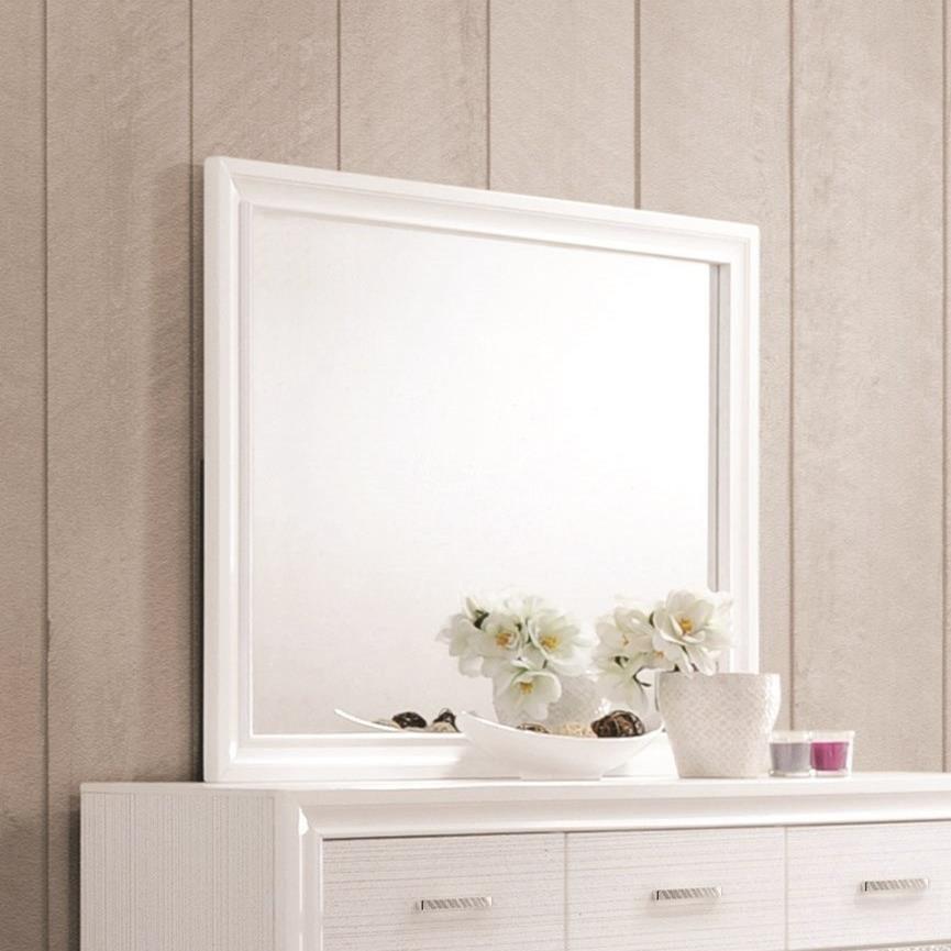 Coaster Furniture Miranda 205114 Dresser Mirror - White - Image 1