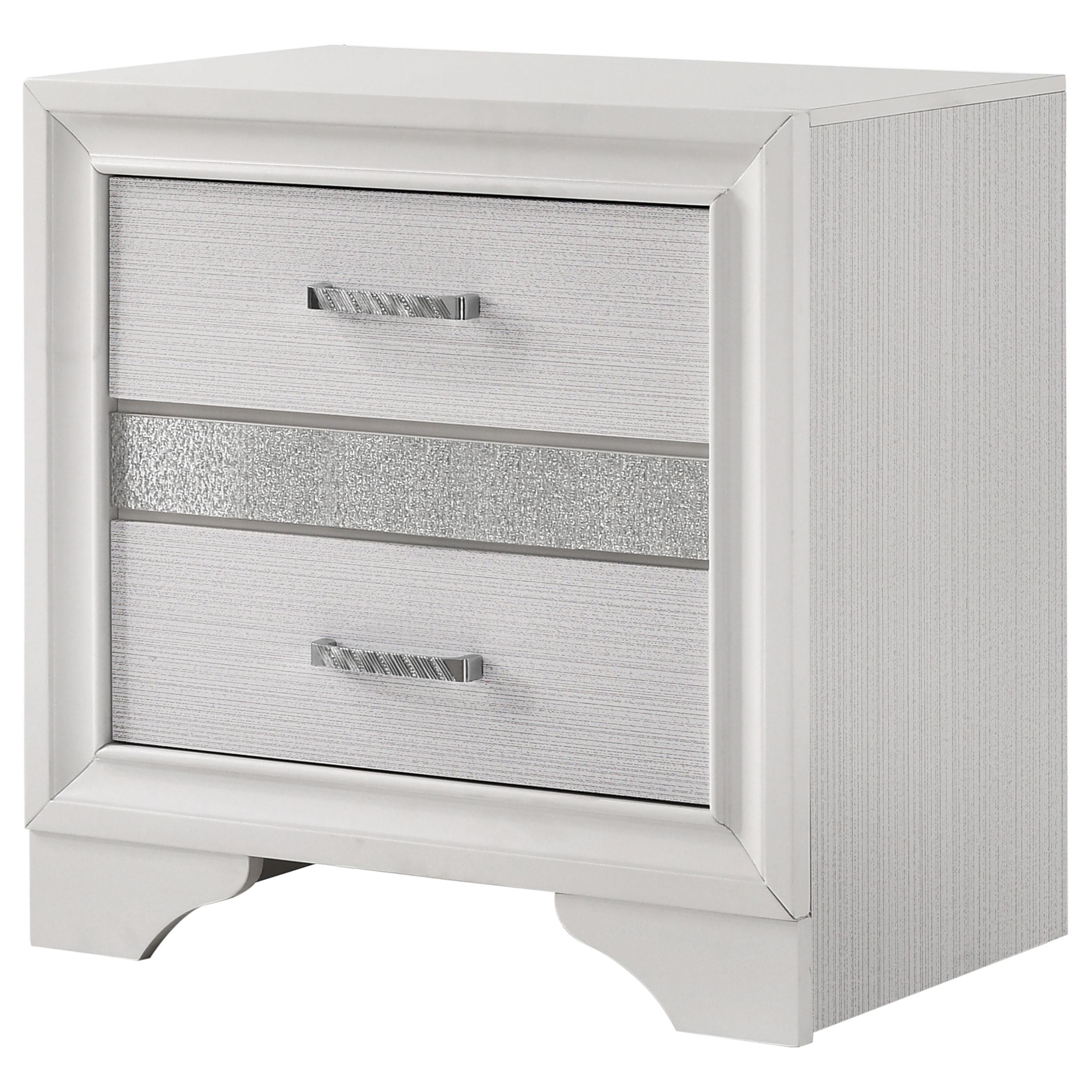 Coaster Furniture Miranda 205112 2-Drawer Nightstand - White - Image 3