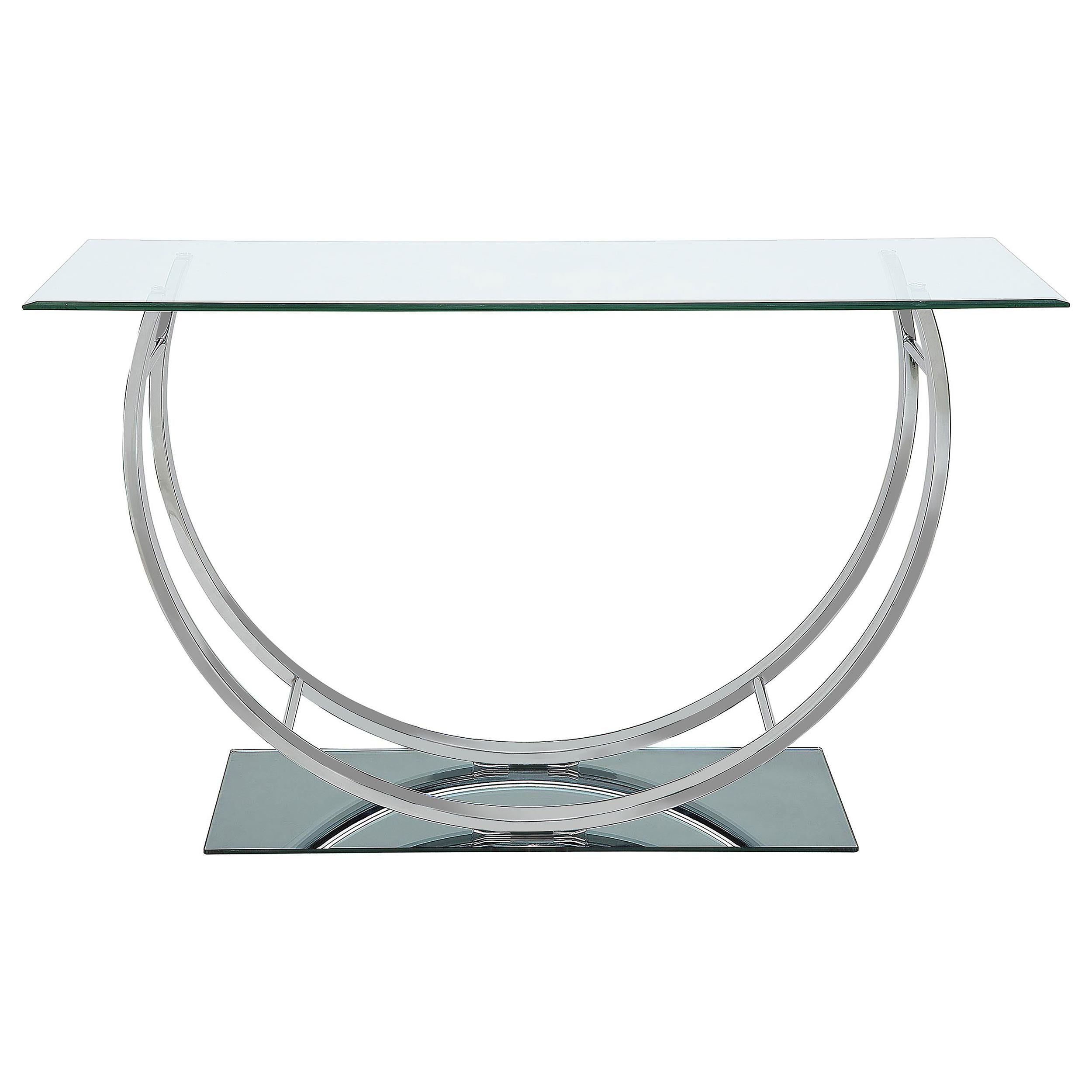 Coaster Furniture Danville 704989 U-shaped Glass Top Entryway Console Table - Chrome - Image 2