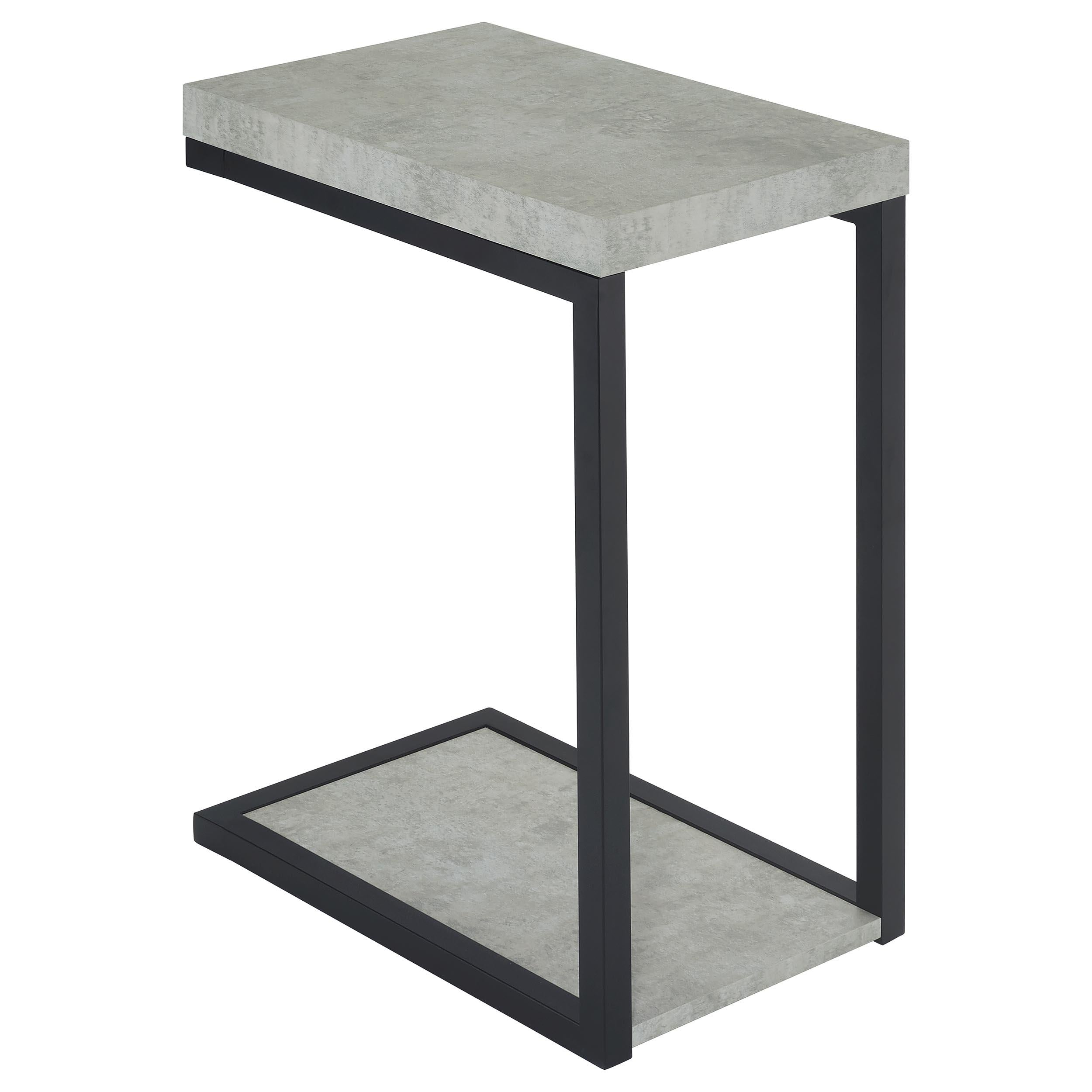 Coaster Furniture Beck 902933 Engineered Wood C-Shape Sofa Side Table - Cement - Image 1