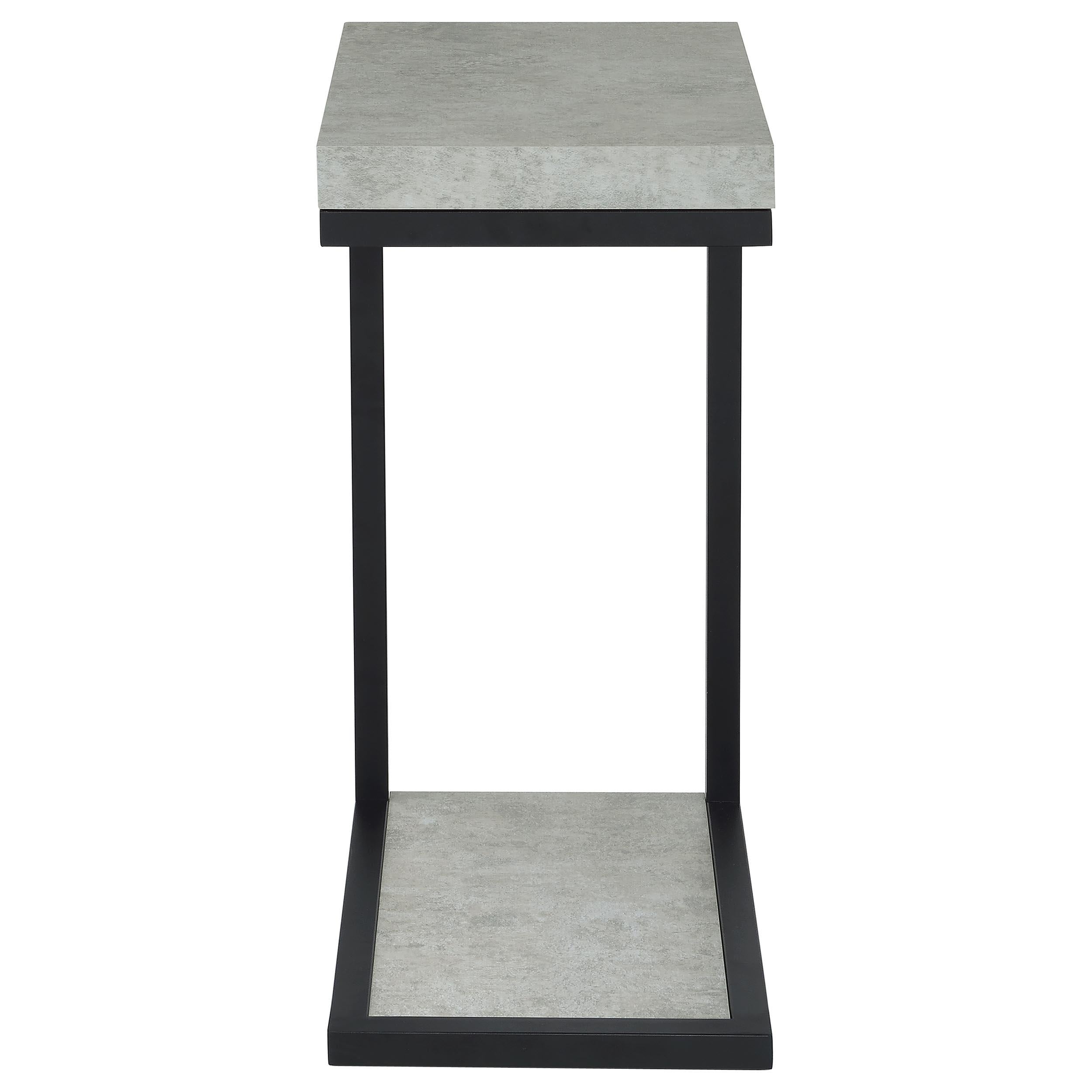 Coaster Furniture Beck 902933 Engineered Wood C-Shape Sofa Side Table - Cement - Image 2