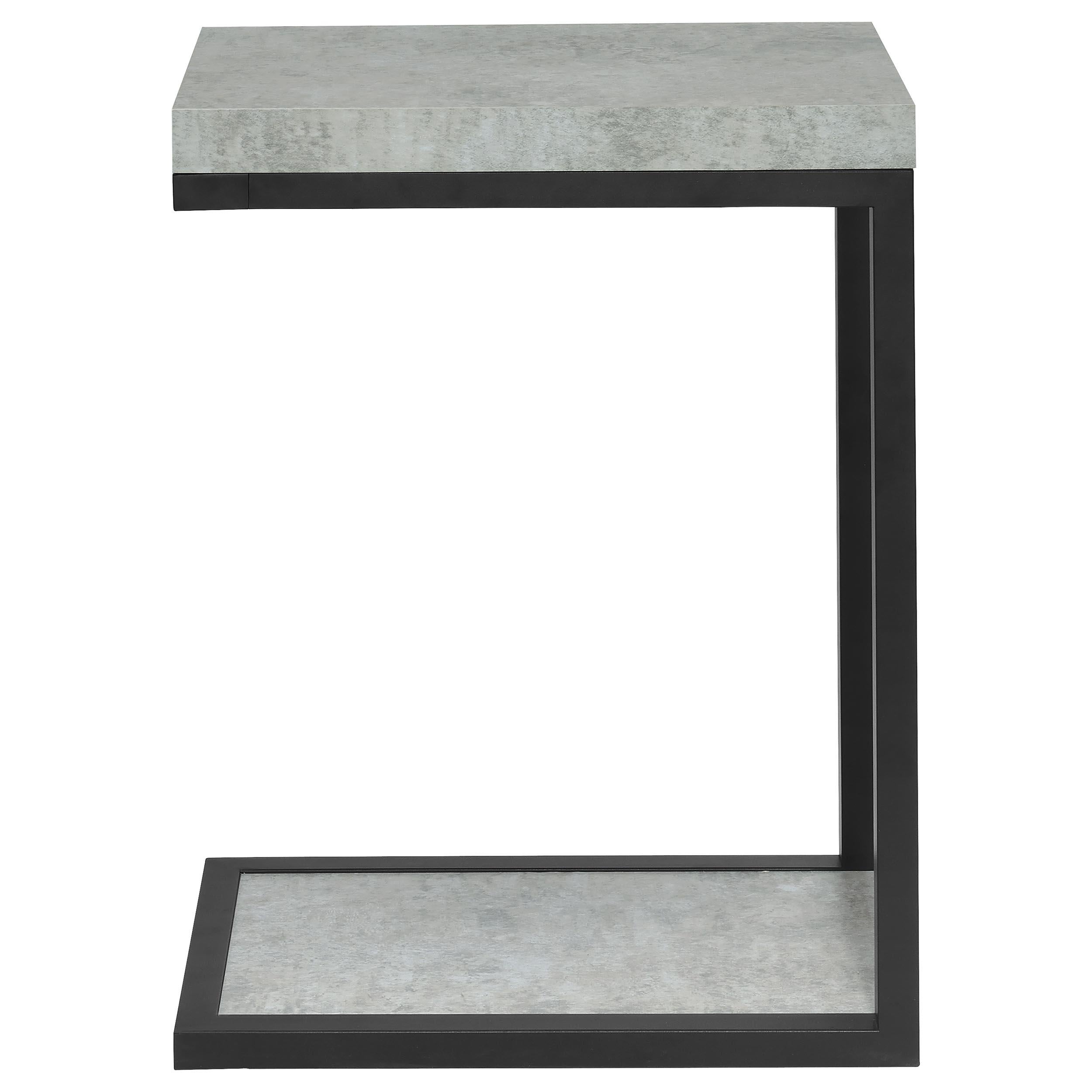 Coaster Furniture Beck 902933 Engineered Wood C-Shape Sofa Side Table - Cement - Image 3