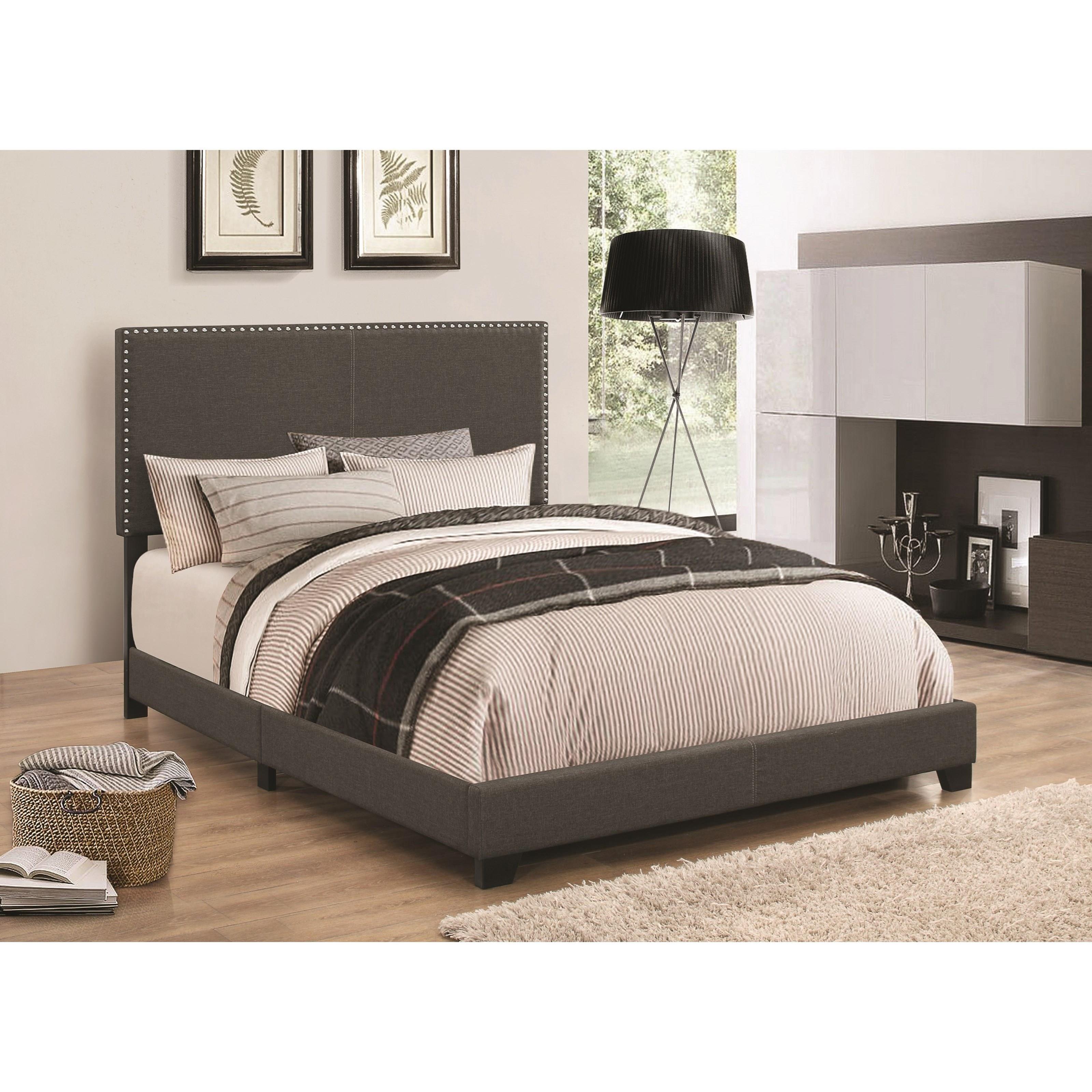 Coaster Furniture Boyd 350061F Upholstered Full Panel Bed - Charcoal - Image 1
