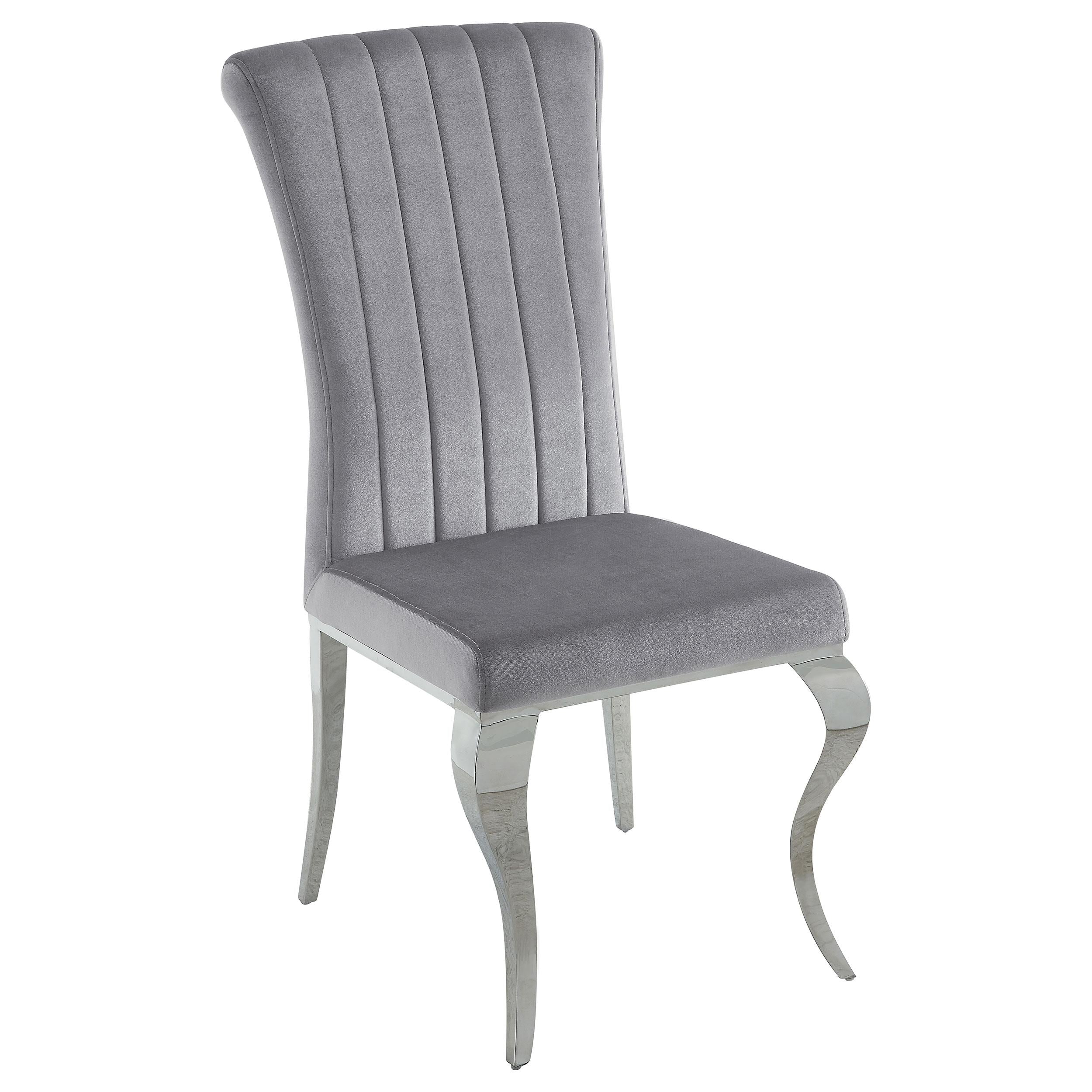 Coaster Furniture Betty 105073 Velvet Upholstered Dining Side Chair - Grey (Set of 4) - Image 1